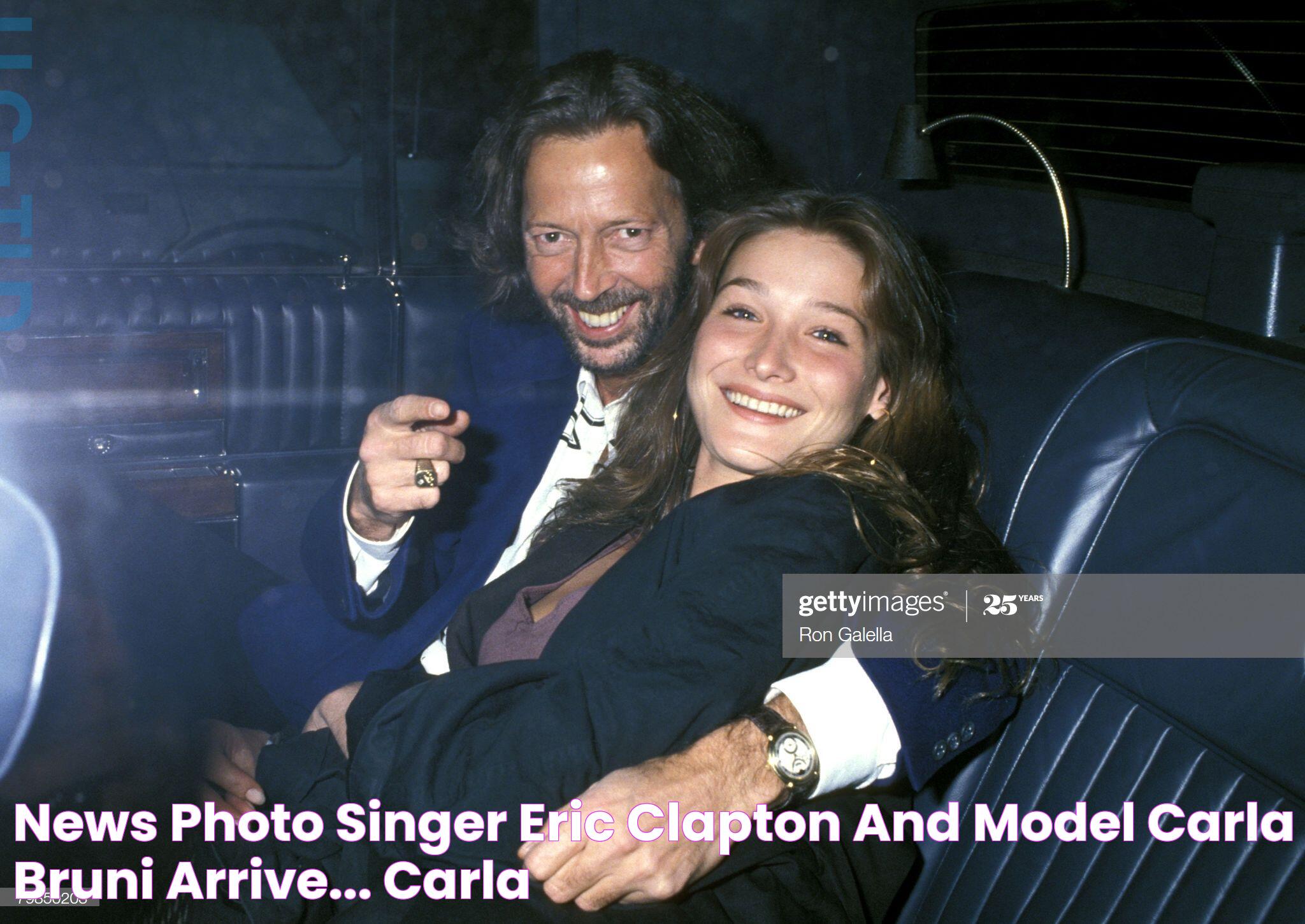 News Photo Singer Eric Clapton and model Carla Bruni arrive... Carla