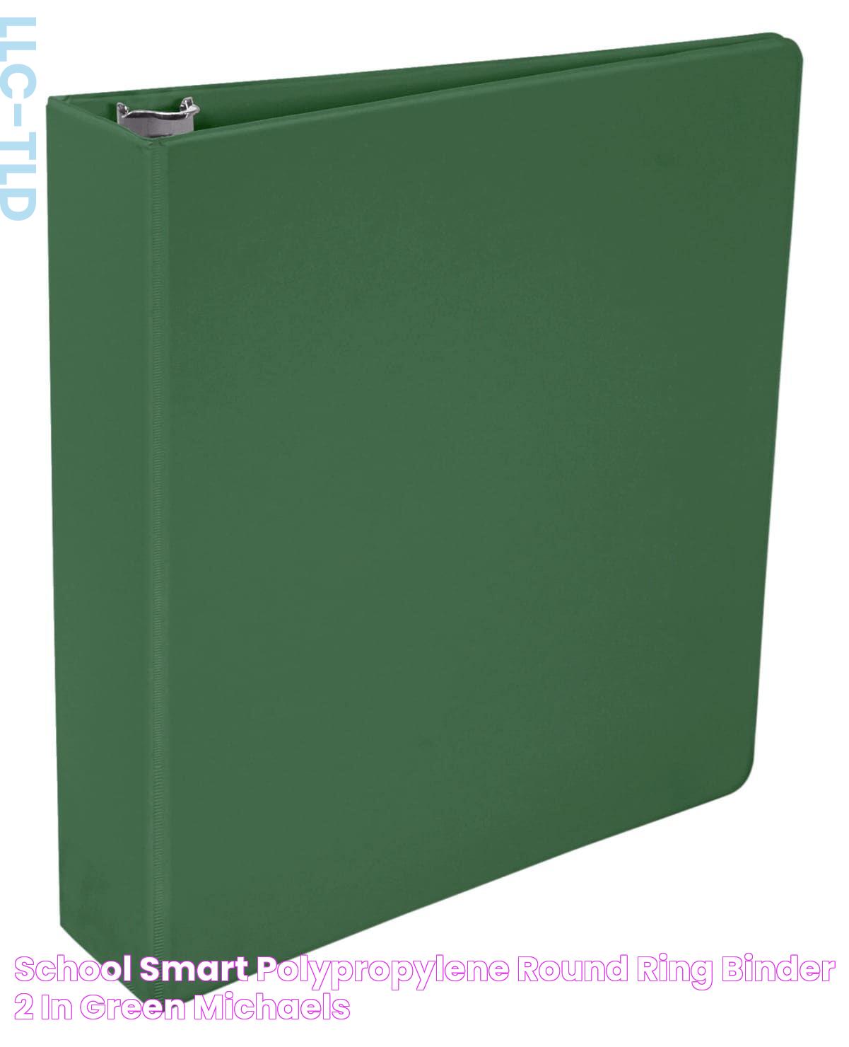 School Smart Polypropylene Round Ring Binder, 2 in, Green Michaels