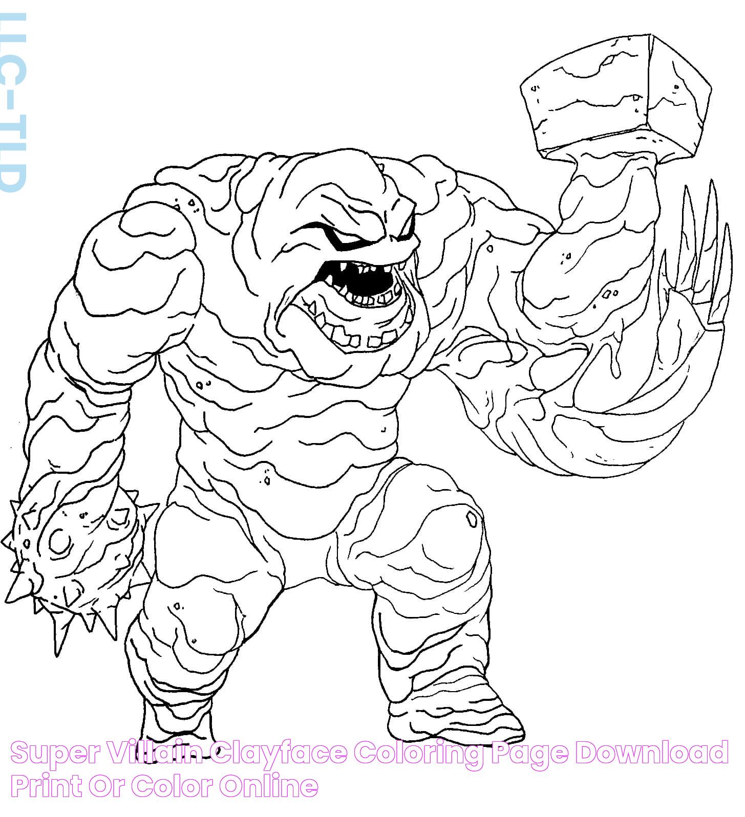 Super Villain Clayface coloring page Download, Print or Color Online