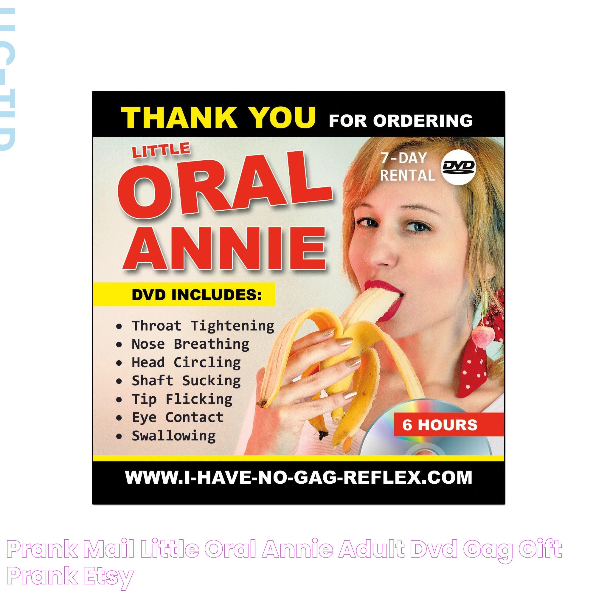 Prank Mail Little Oral Annie Adult DVD Gag Gift Prank Etsy