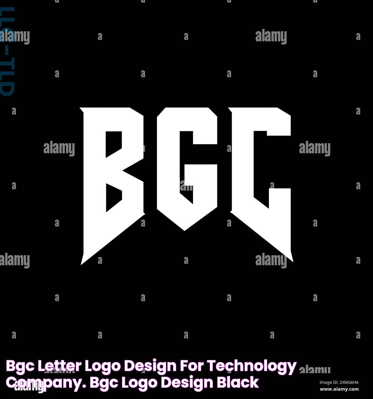 BGC letter logo design for technology company. BGC logo design black