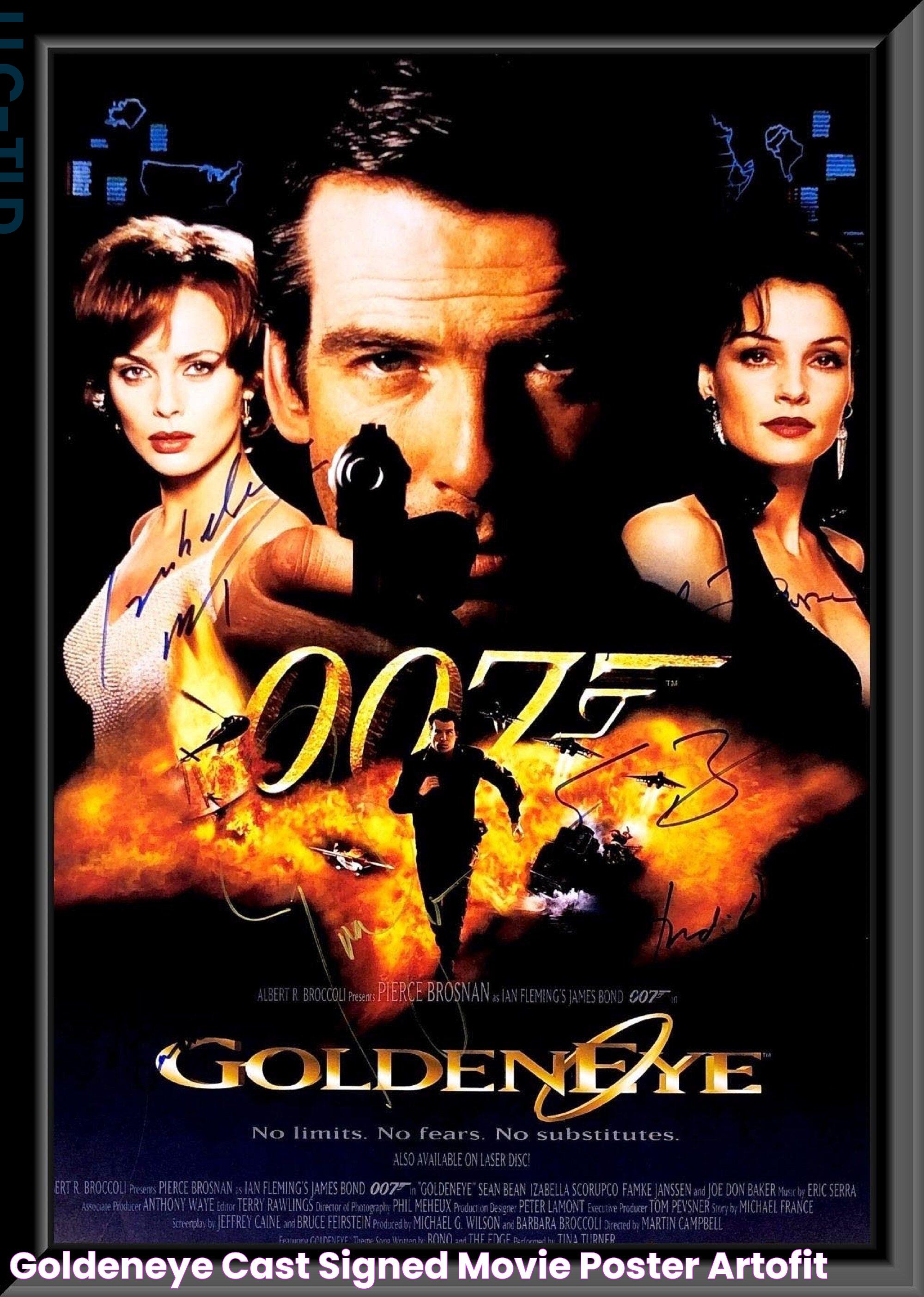 Goldeneye cast signed movie poster Artofit