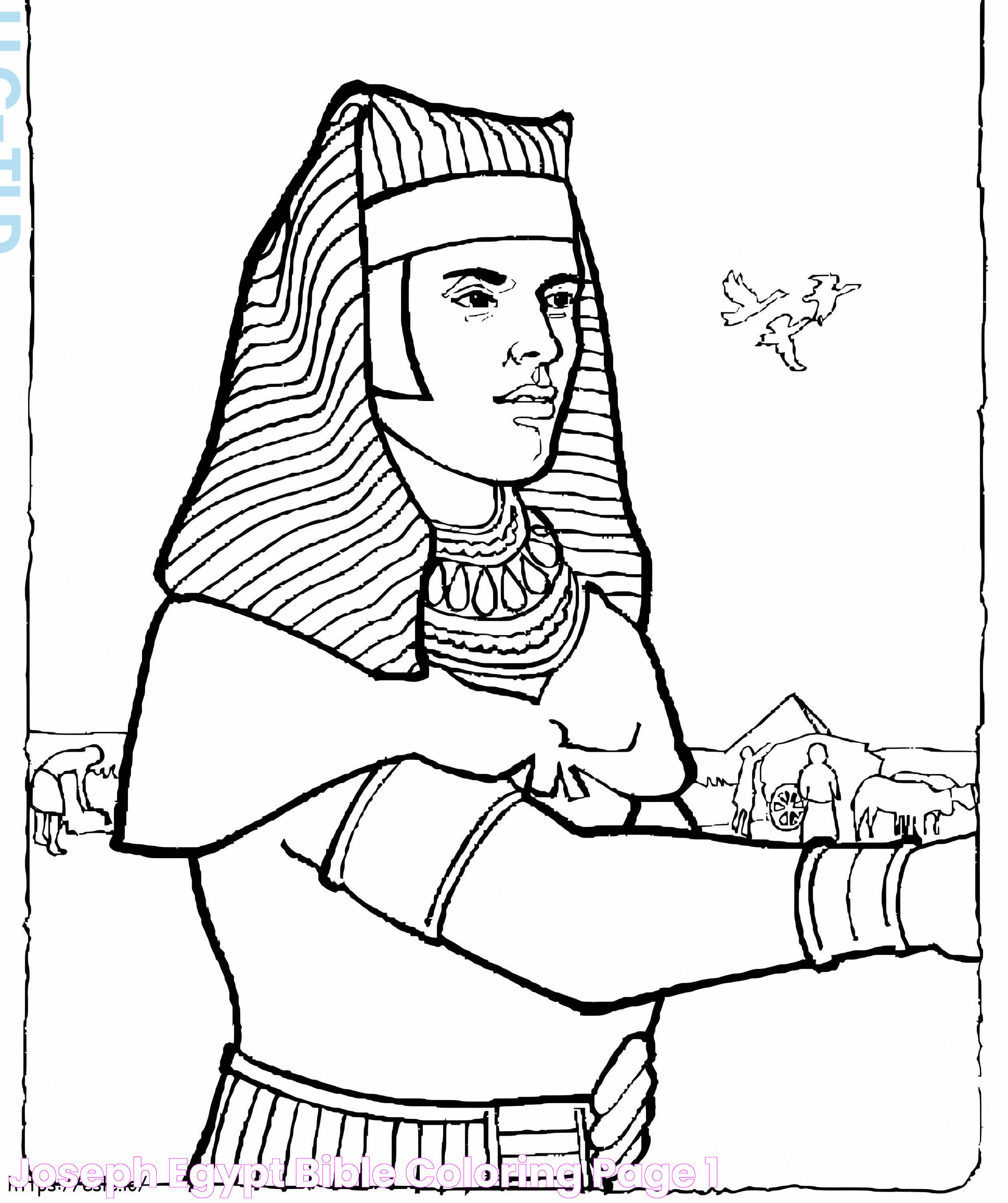 Joseph Egypt Bible coloring page