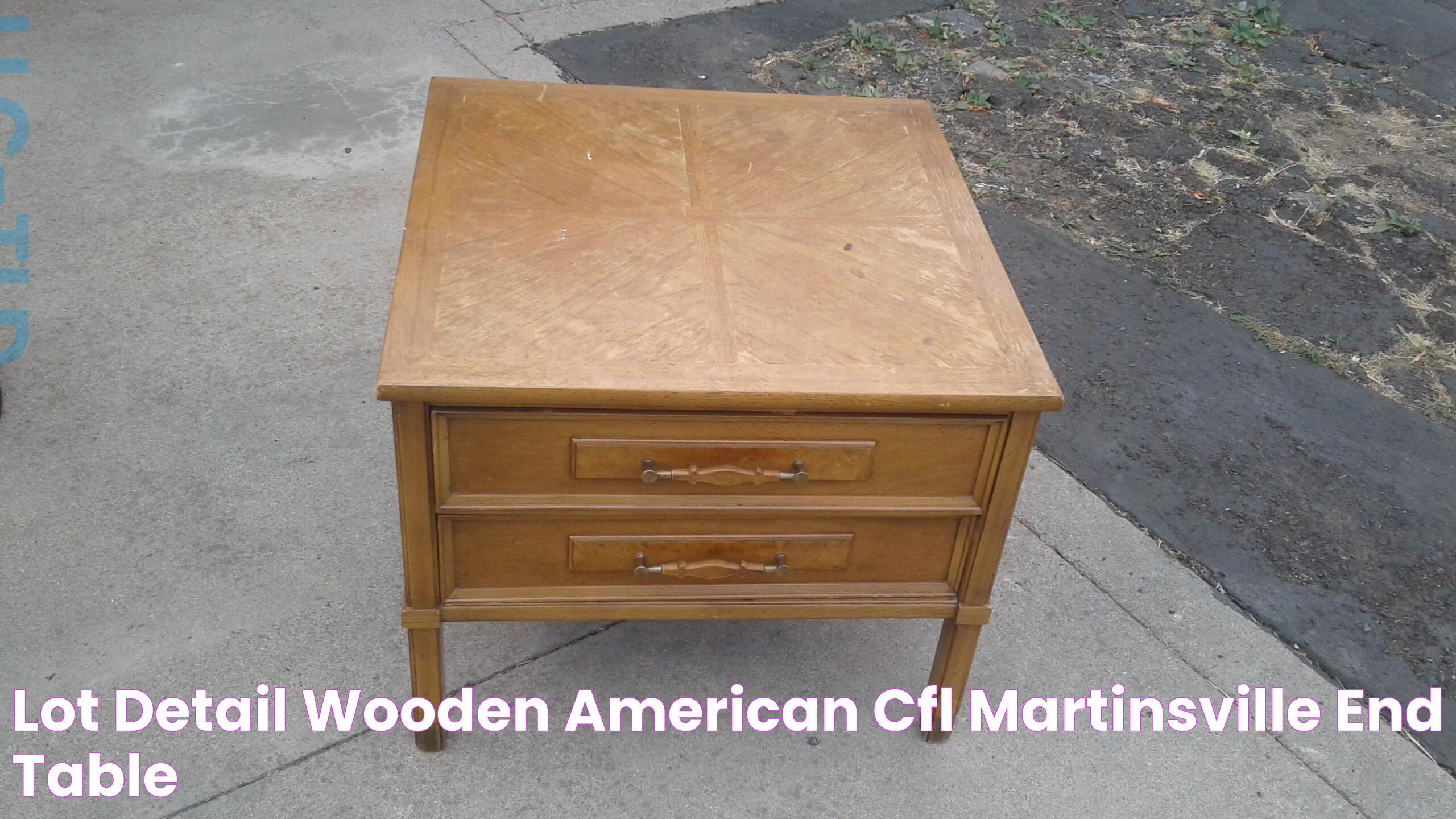 Lot Detail WOODEN AMERICAN CFL MARTINSVILLE END TABLE