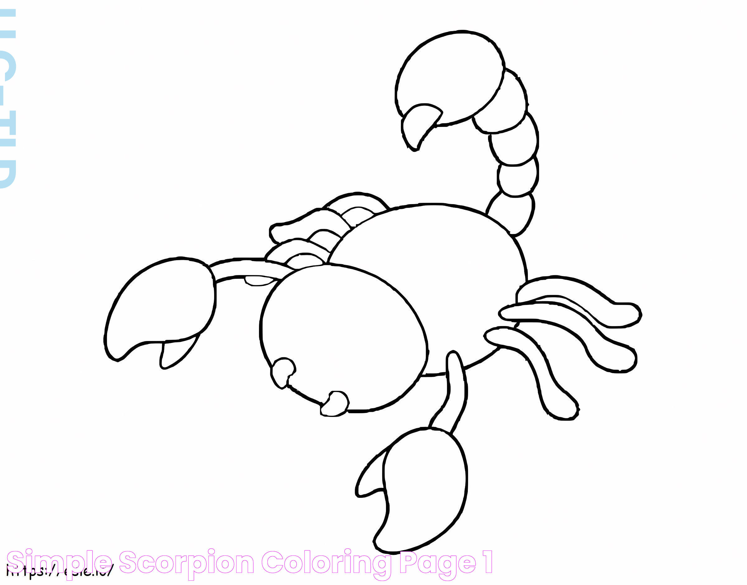 Simple Scorpion coloring page