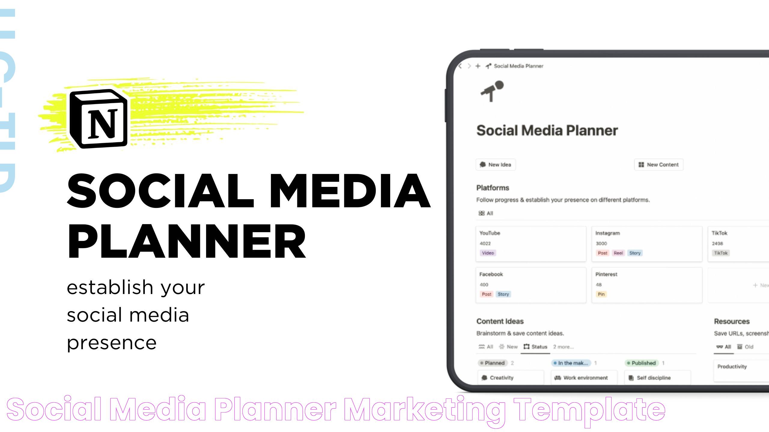 Social Media Planner Marketing Template