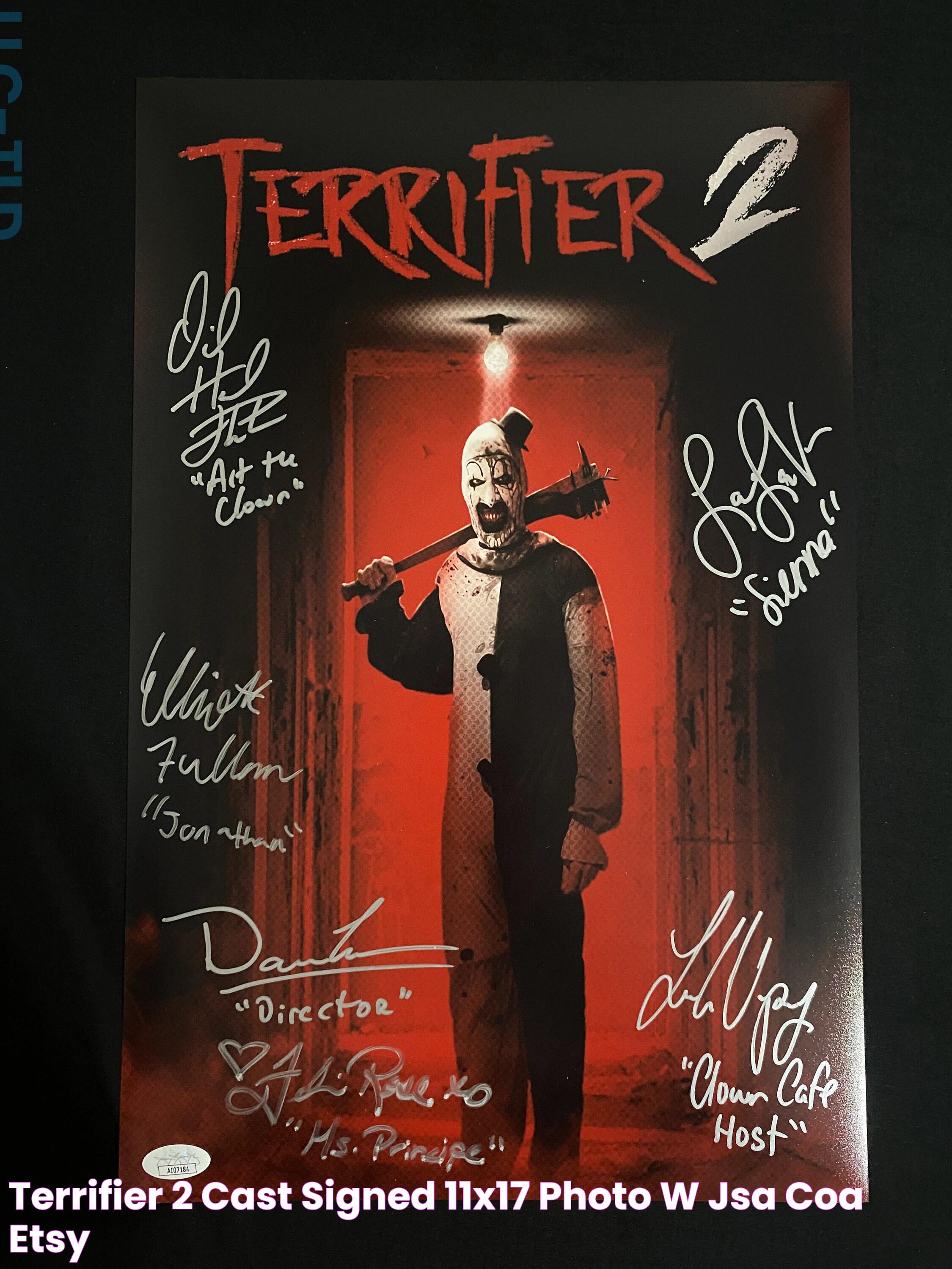 Terrifier 2 Cast Signed 11x17 Photo W/ JSA COA Etsy