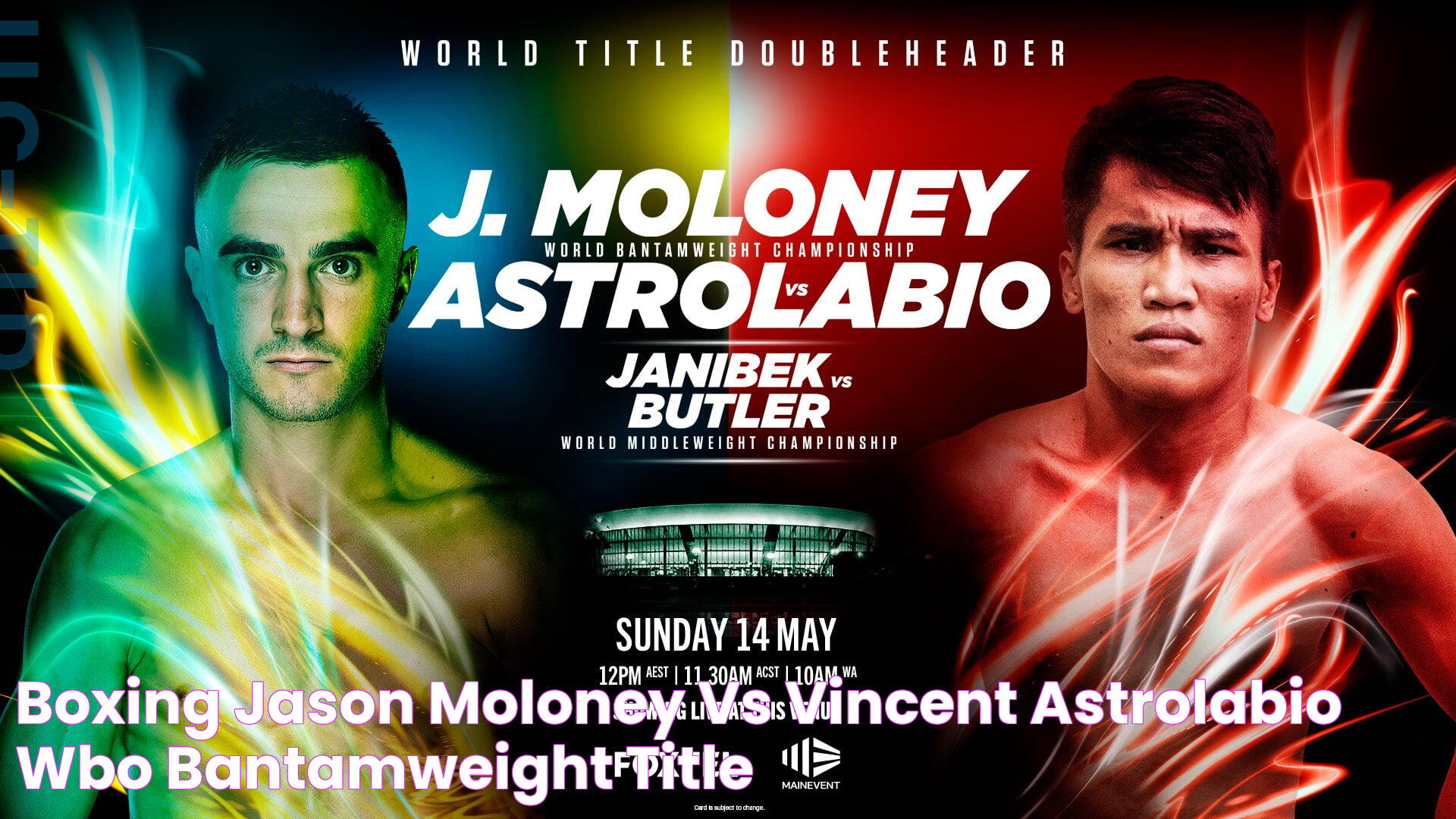 Boxing Jason Moloney vs Vincent Astrolabio WBO Bantamweight Title