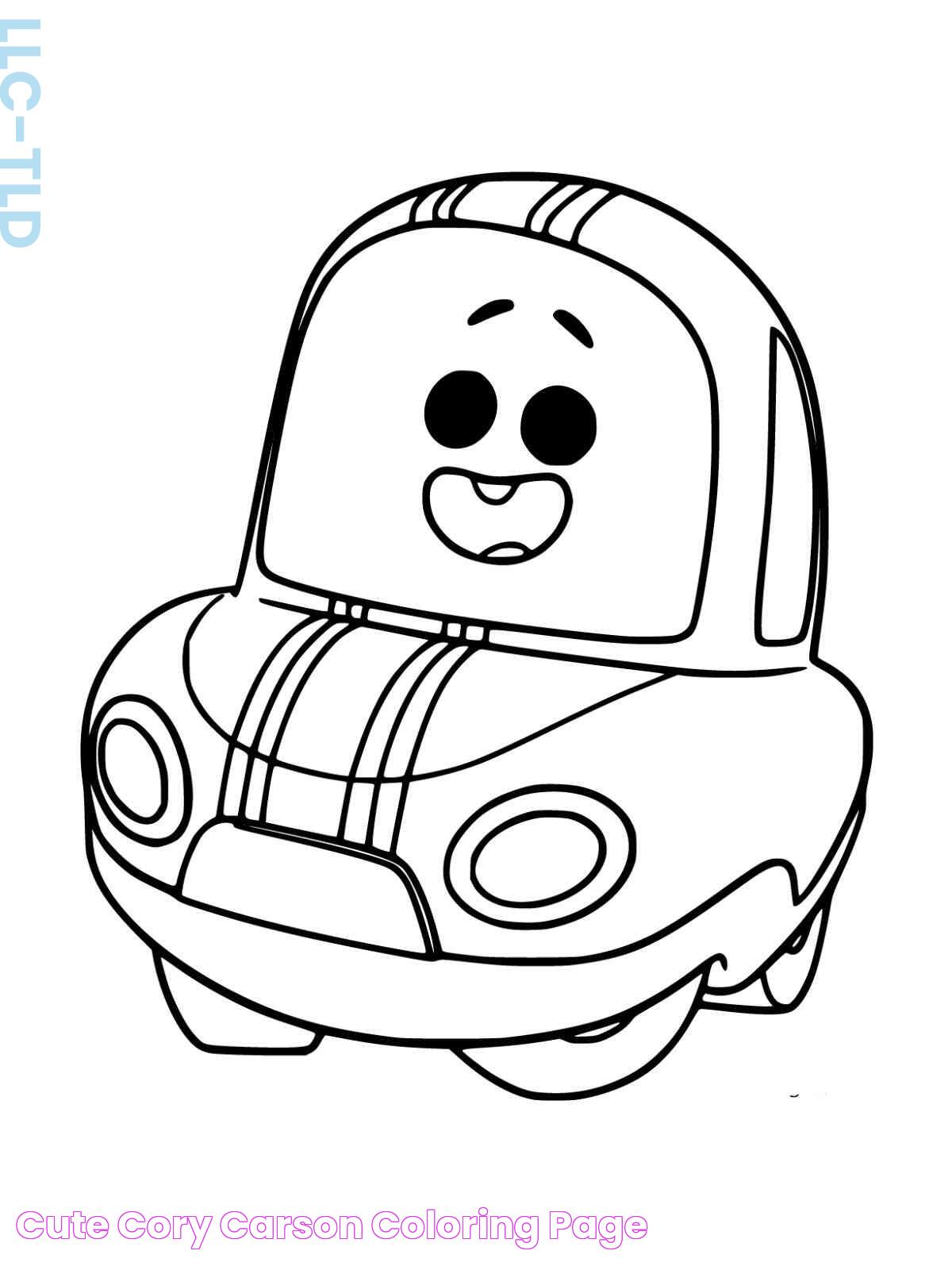 Cute Cory Carson coloring page