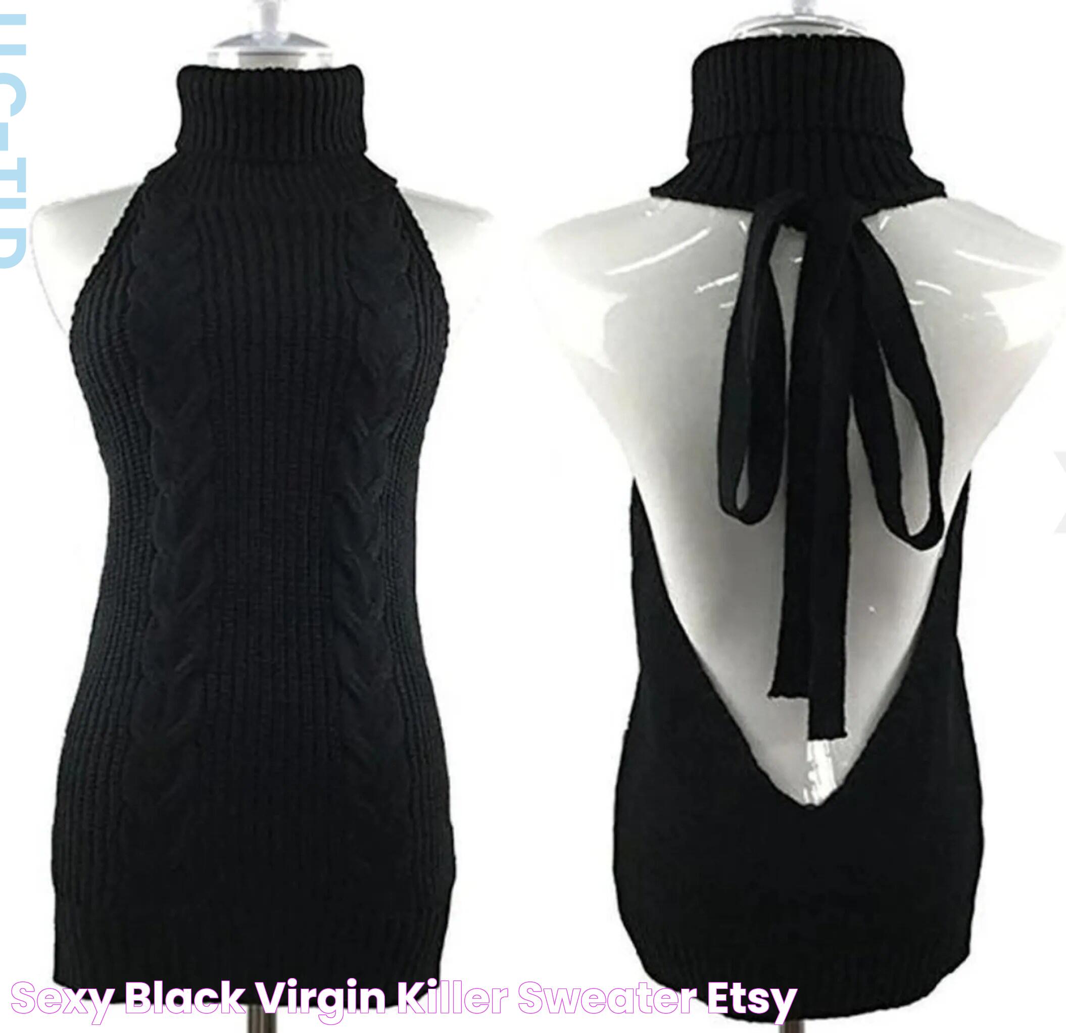 Sexy Black Virgin Killer Sweater Etsy