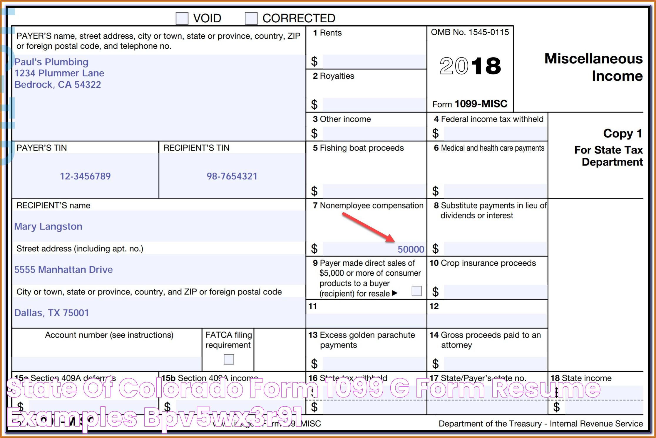 How To Navigate The 1099-G Colorado Form: A Comprehensive Guide