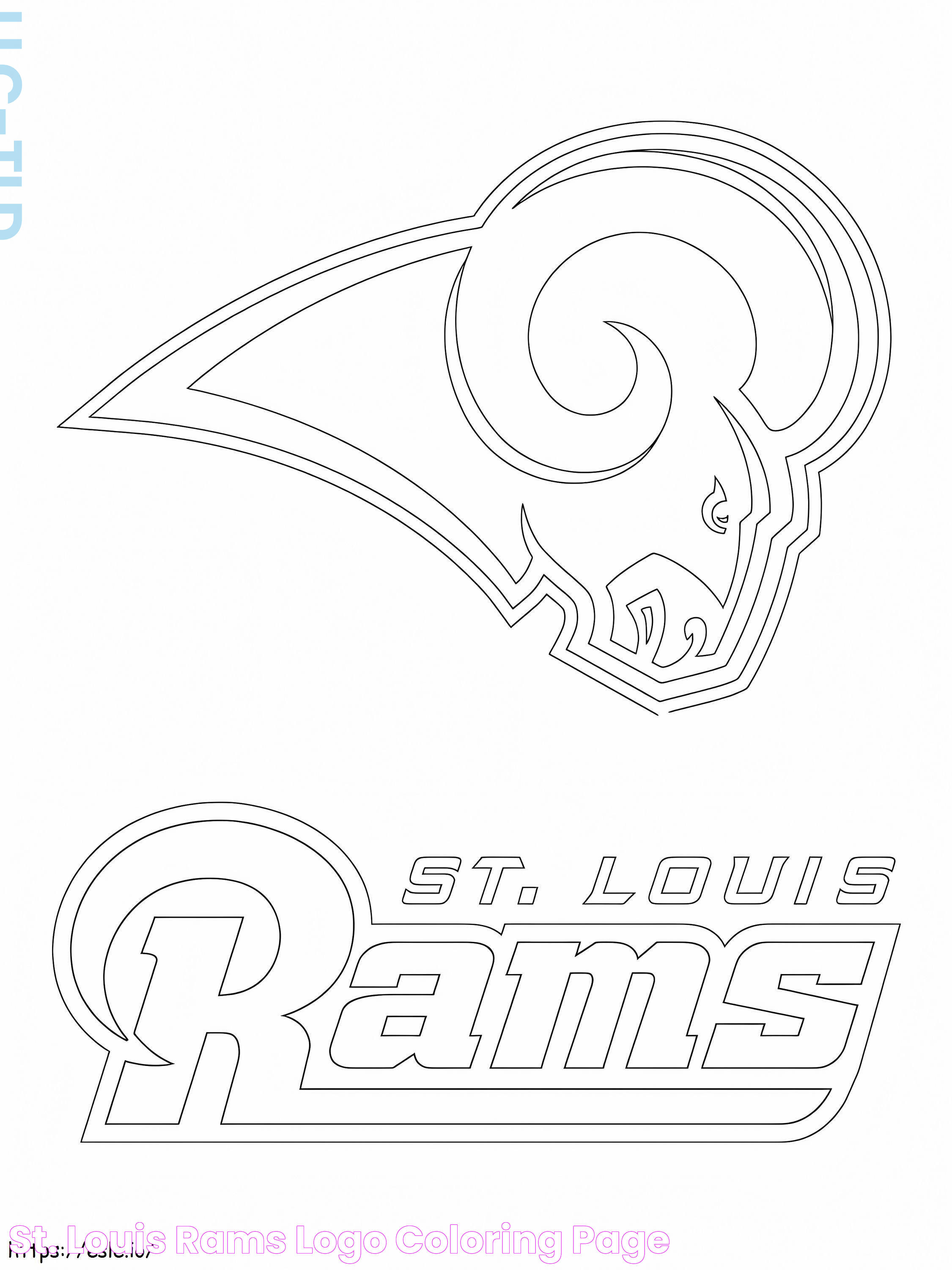 St. Louis Rams Logo coloring page