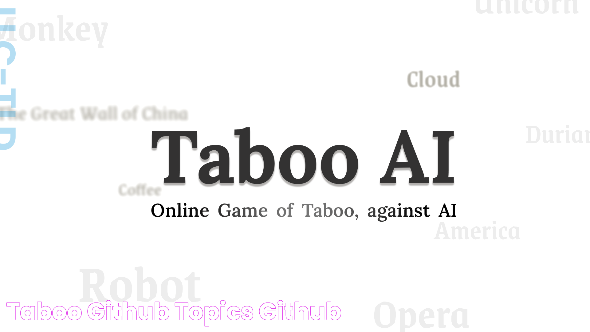 taboo · GitHub Topics · GitHub