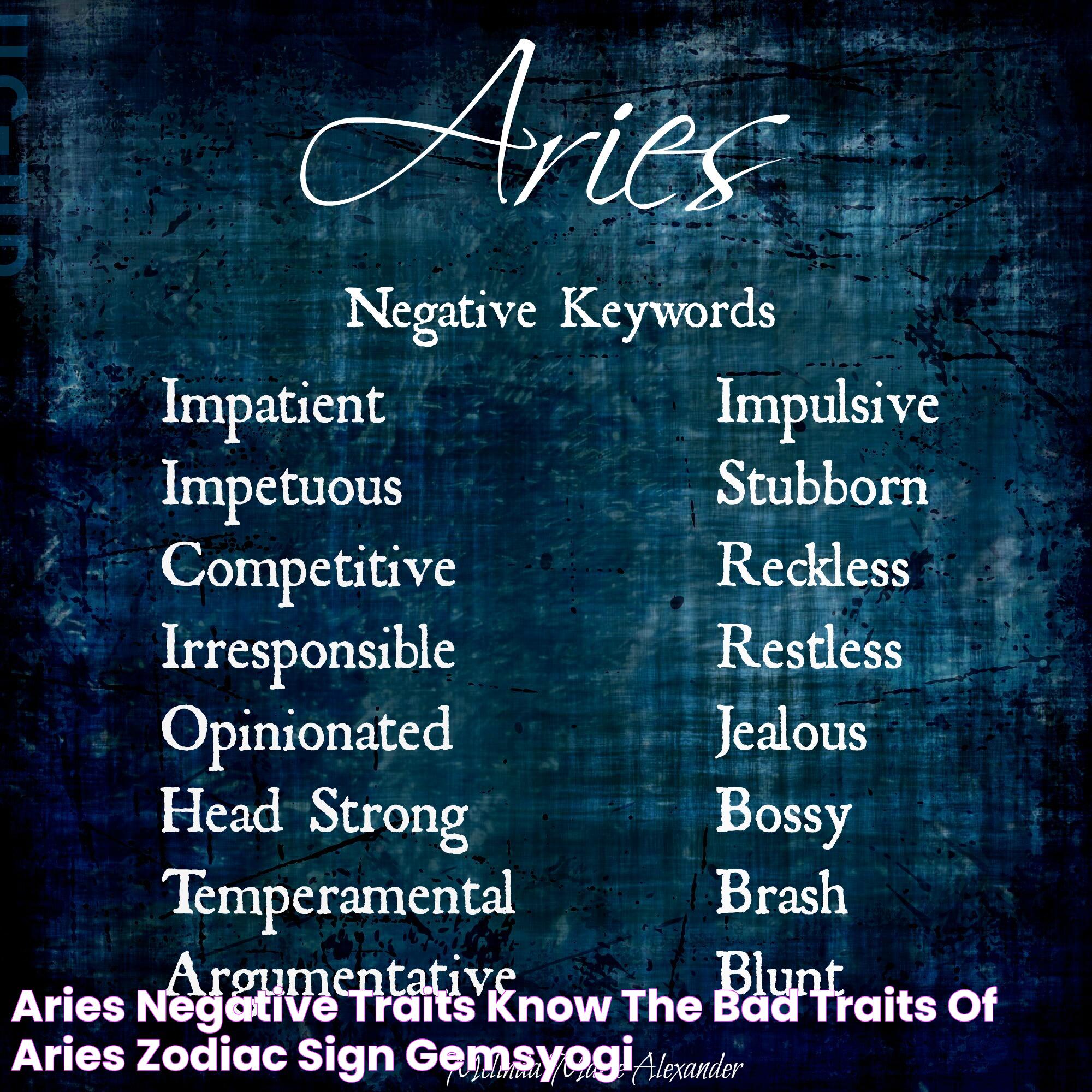 Aries Negative Traits Know the Bad Traits of Aries Zodiac Sign GemsYogi