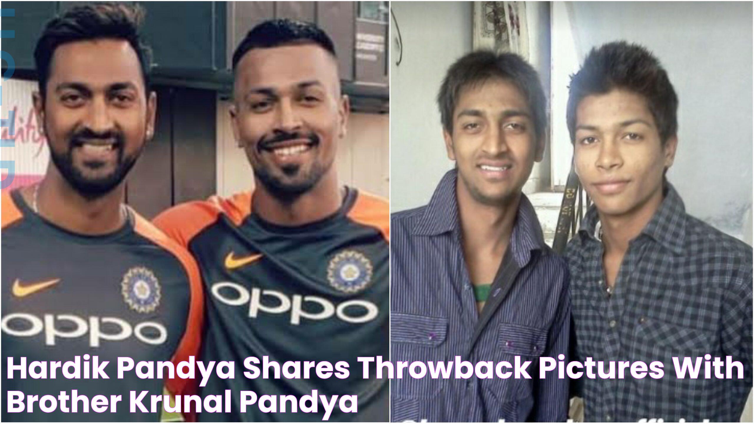 Hardik Pandya shares throwback pictures with brother Krunal Pandya