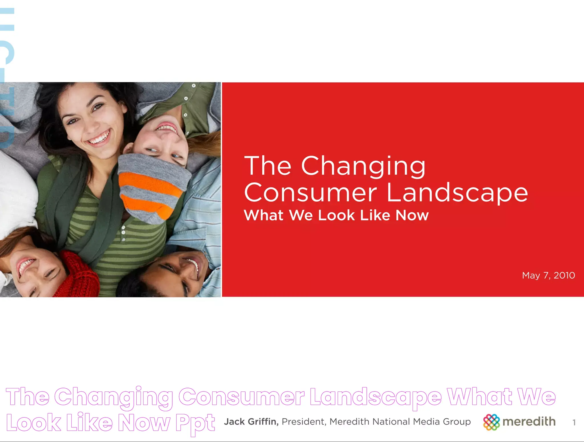 The Changing Consumer Landscape What We Look Like Now PPT