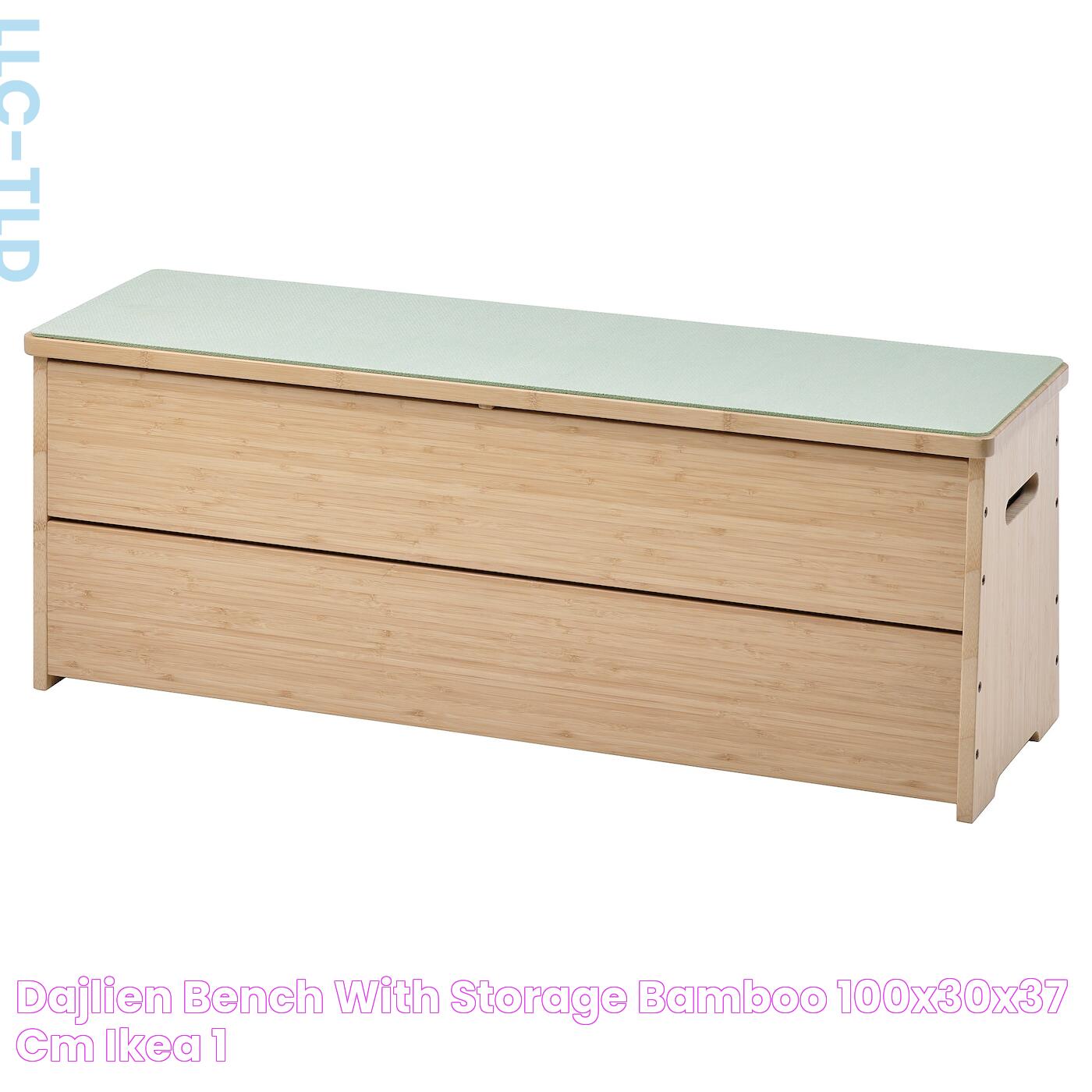 DAJLIEN bench with storage, bamboo, 100x30x37 cm IKEA