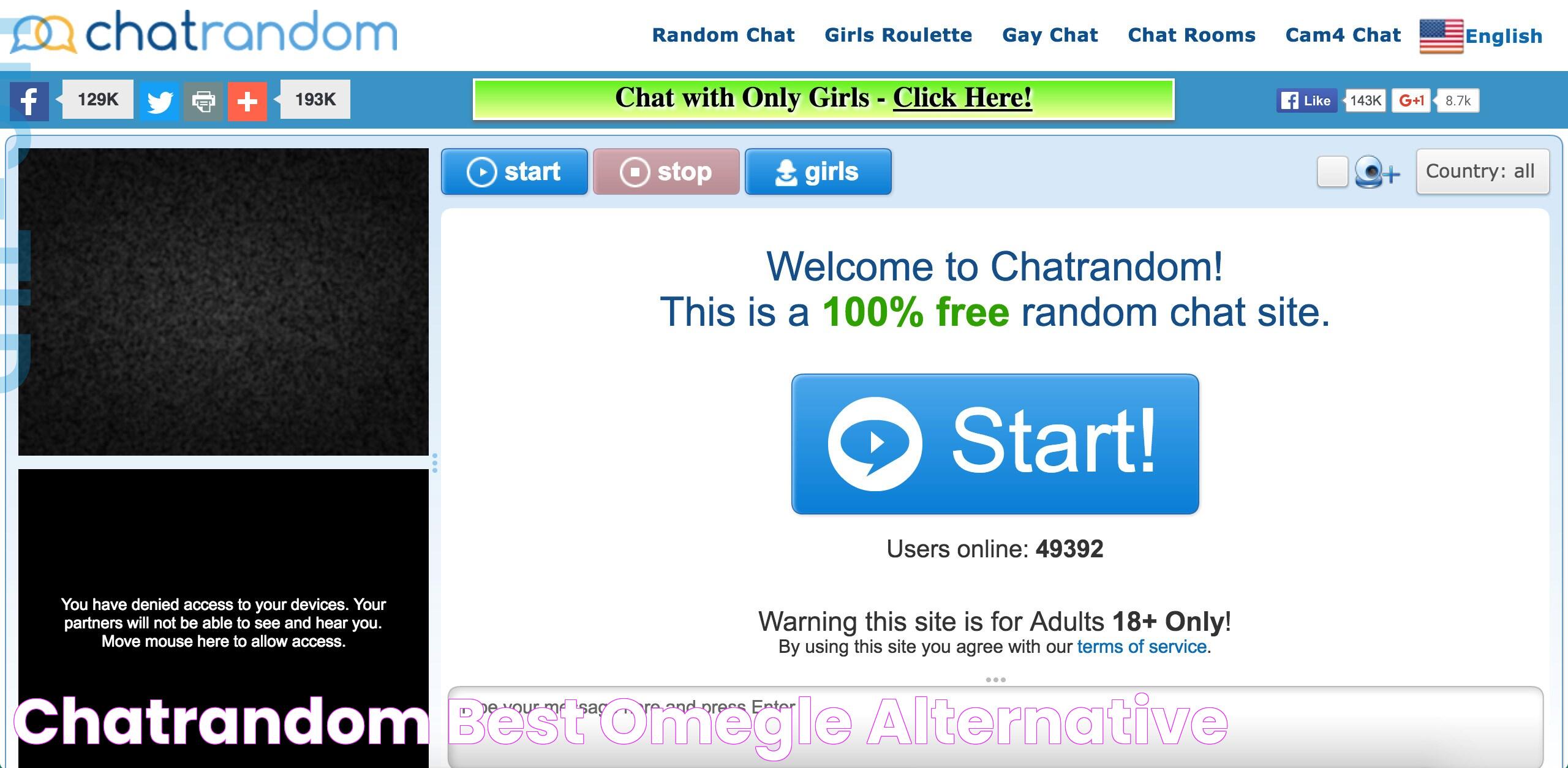 chatrandom Best Omegle Alternative