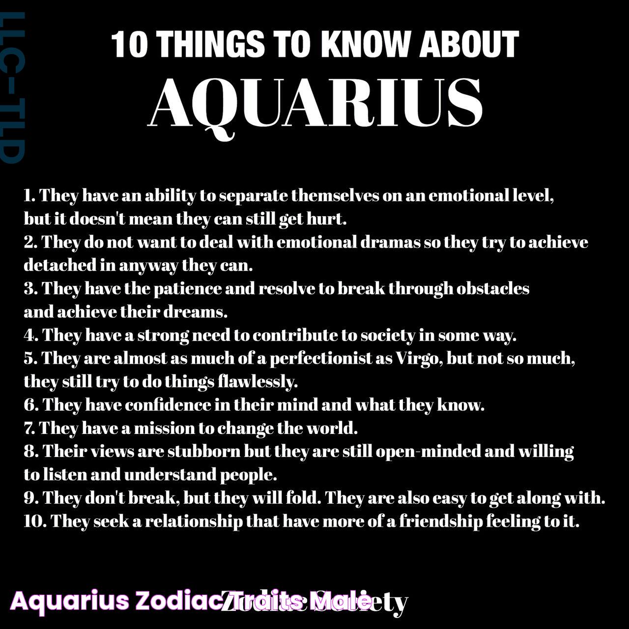 Aquarius Zodiac Traits Male