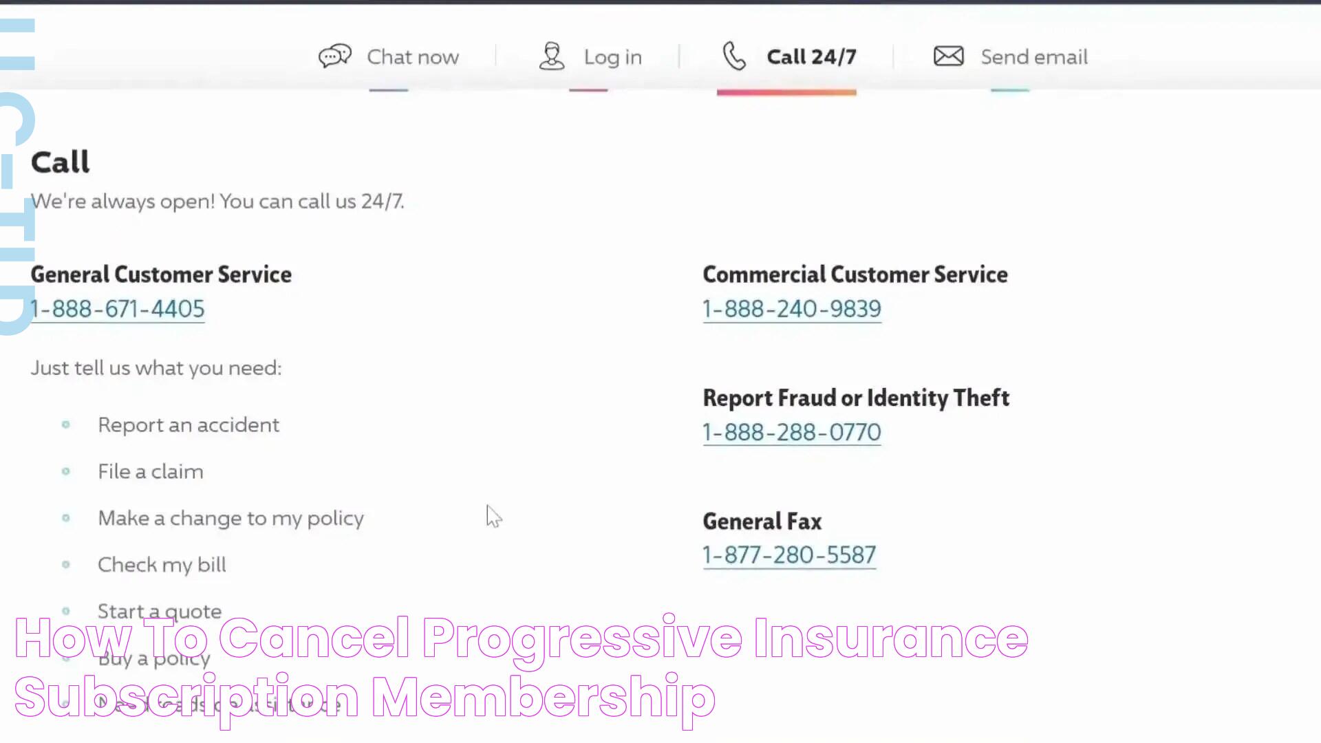 How to Cancel Progressive Insurance Subscription/Membership?