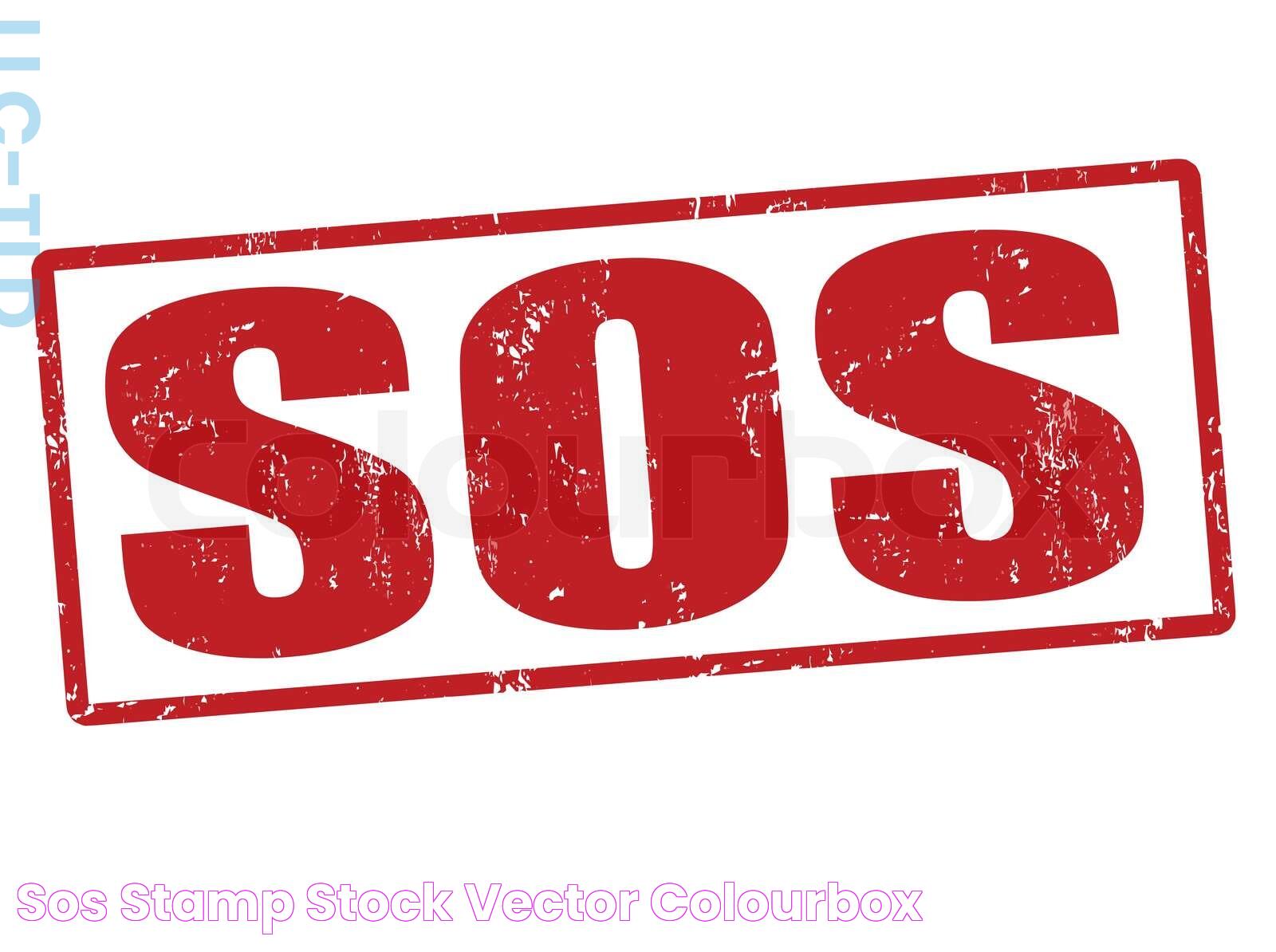 SOS stamp Stock vector Colourbox