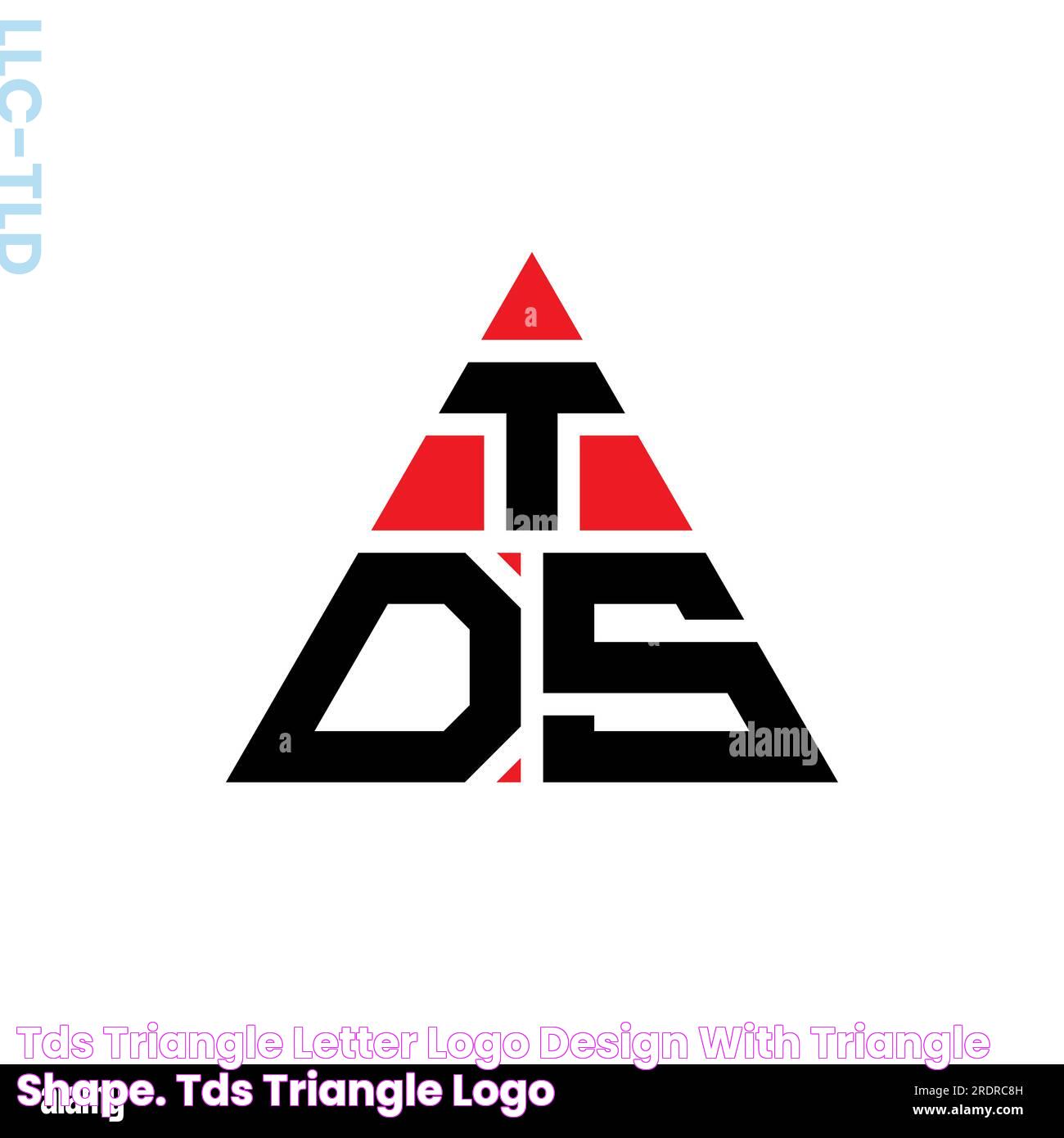 TDS triangle letter logo design with triangle shape. TDS triangle logo