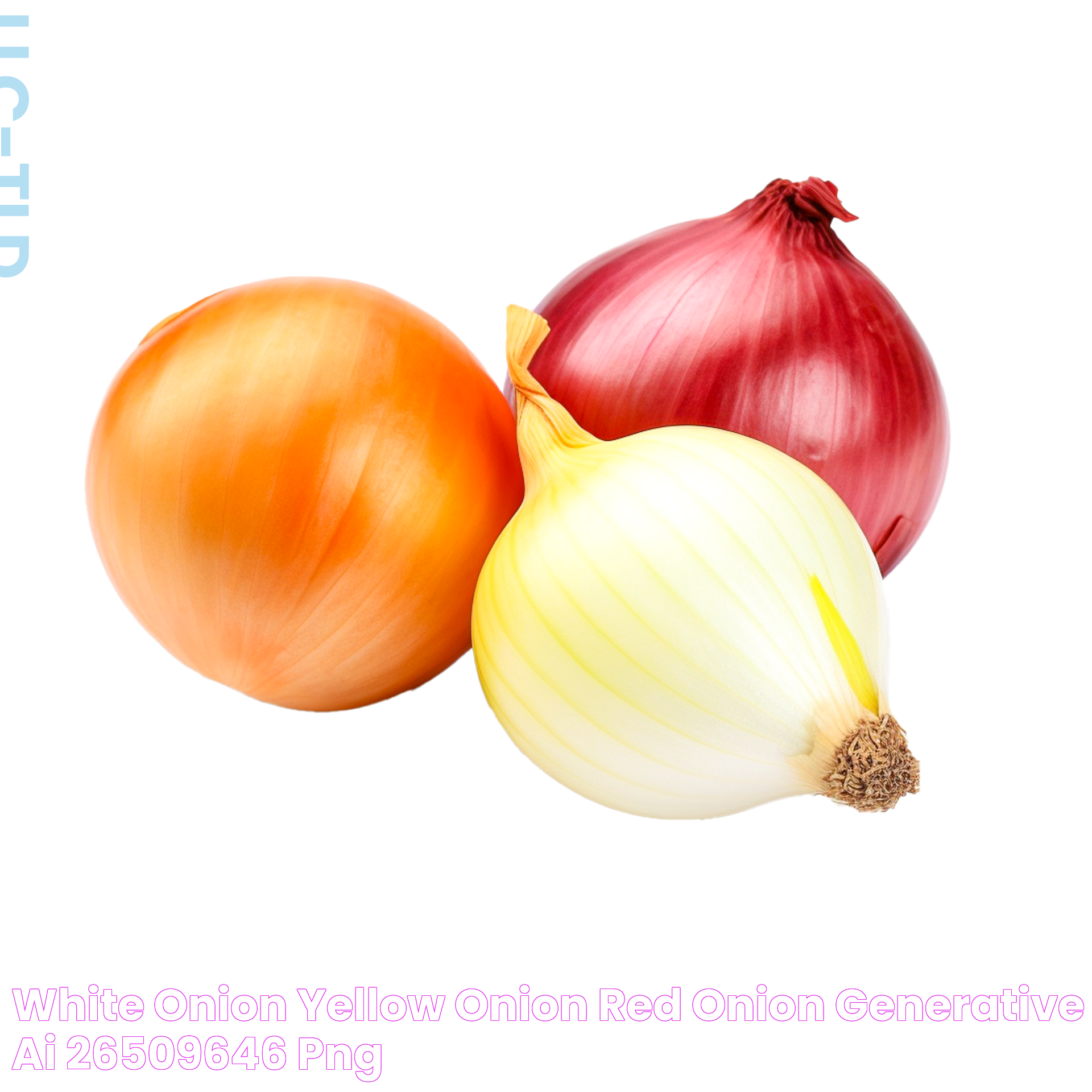 White Onion Yellow Onion Red Onion Generative Ai 26509646 PNG