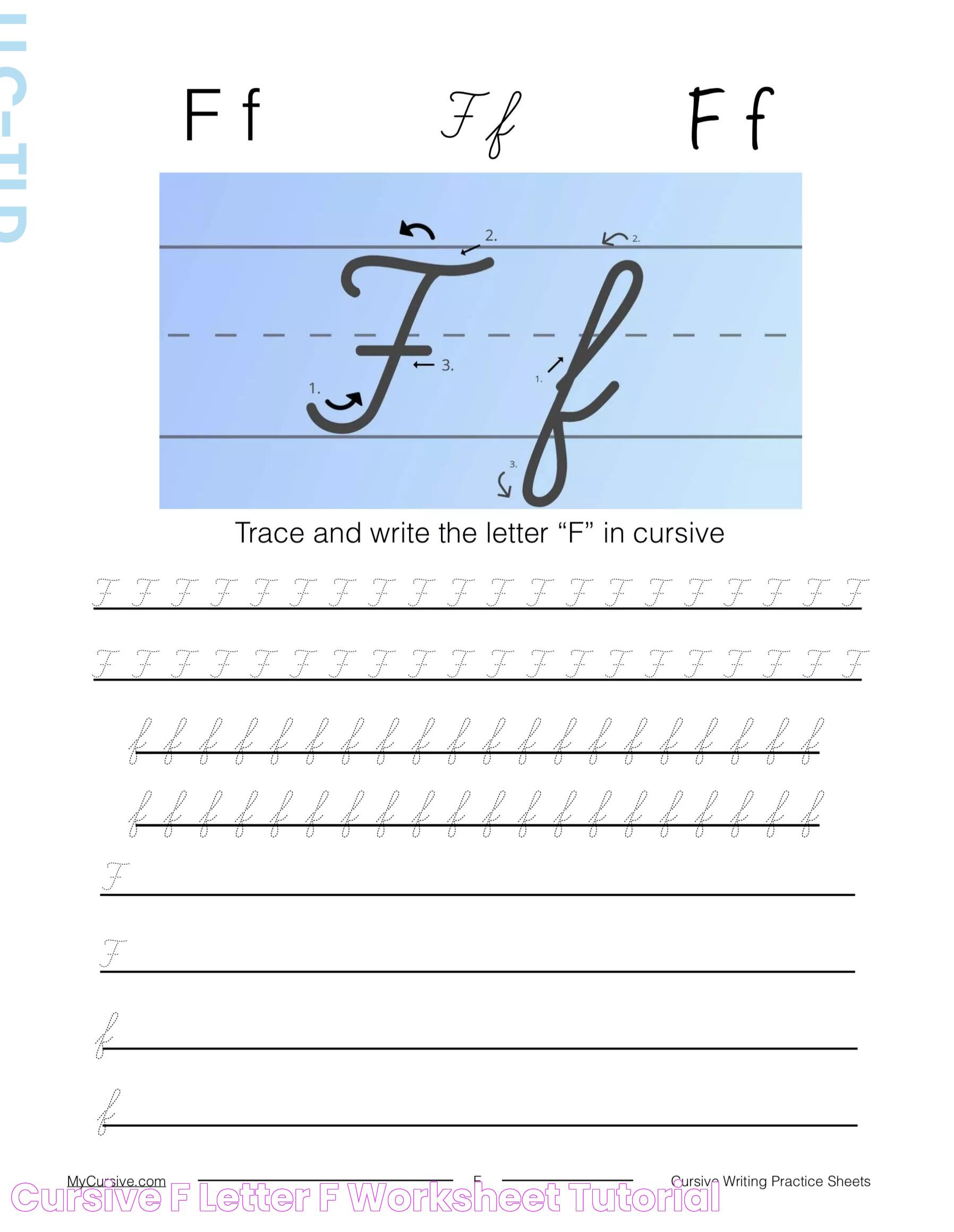 Mastering The Art Of Cursive Writing: The Elegant F