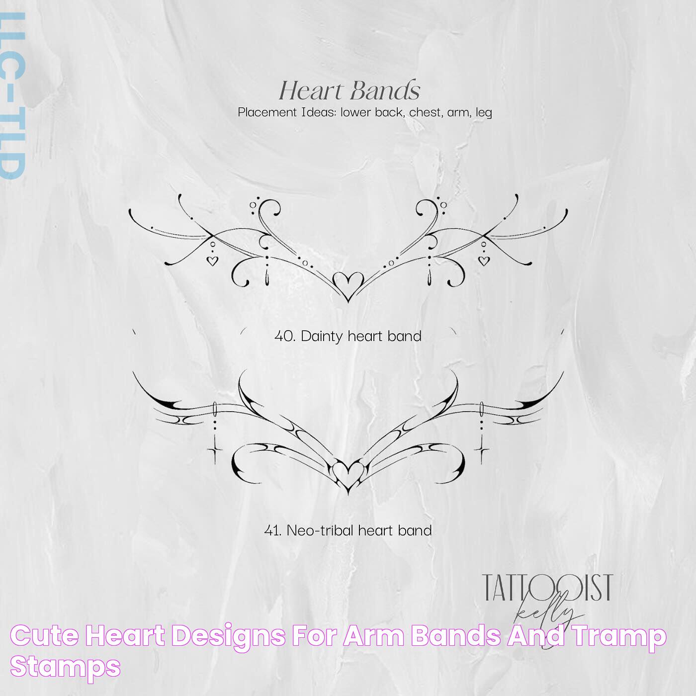 Cute Heart Designs for Arm Bands and Tramp Stamps