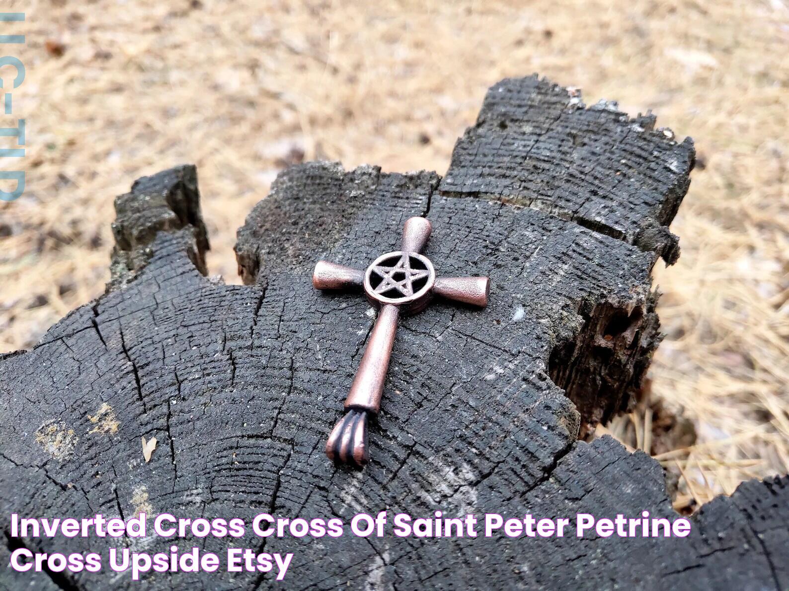 Inverted Cross Cross of Saint Peter Petrine Cross Upside Etsy