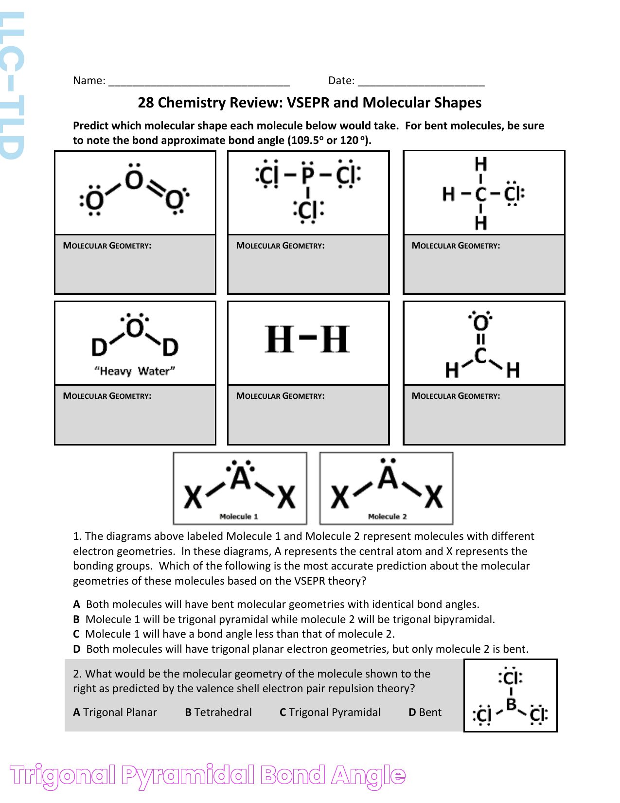 Understanding Trigonal Pyramidal Angle: A Comprehensive Guide