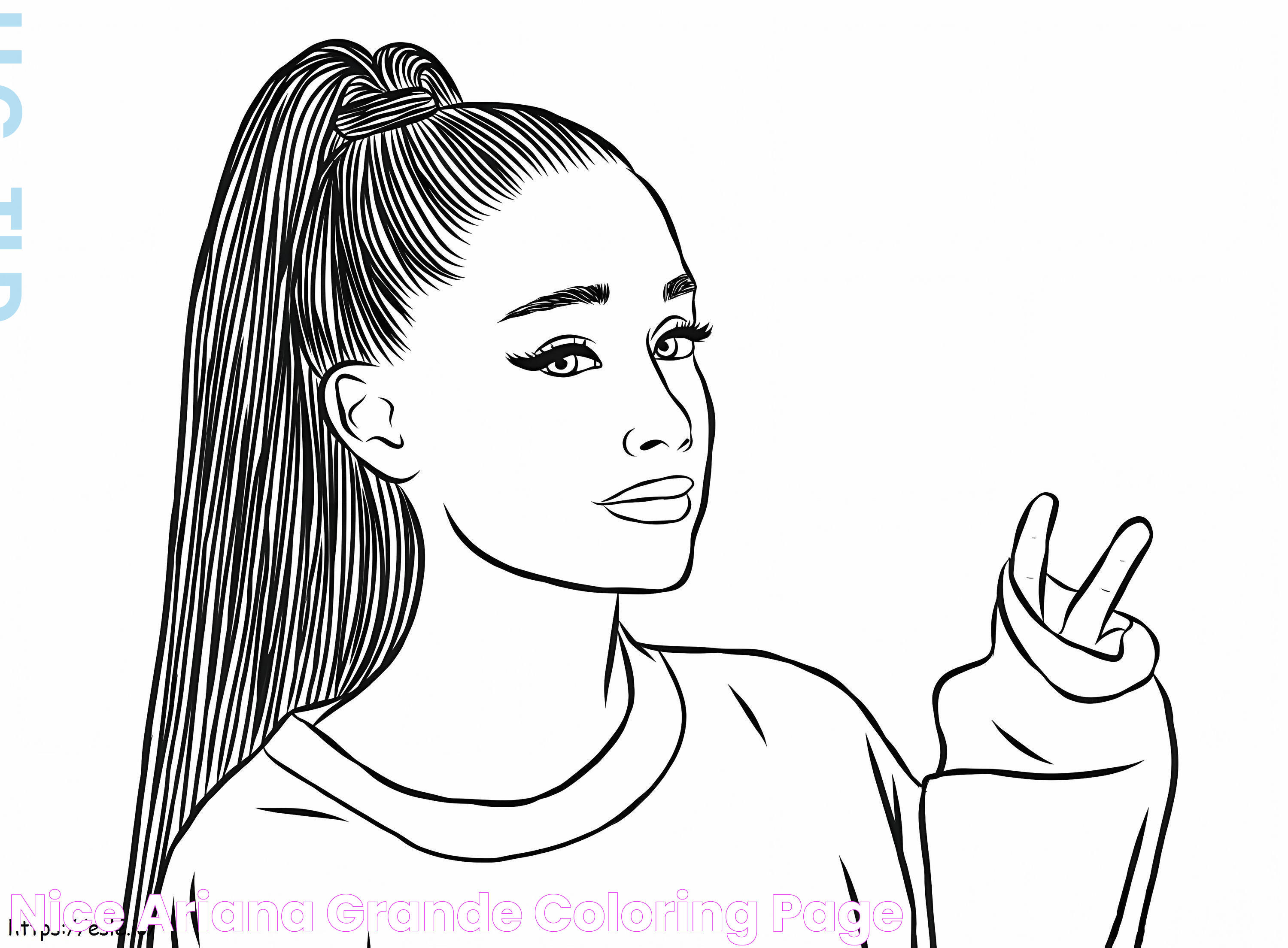 Nice Ariana Grande coloring page