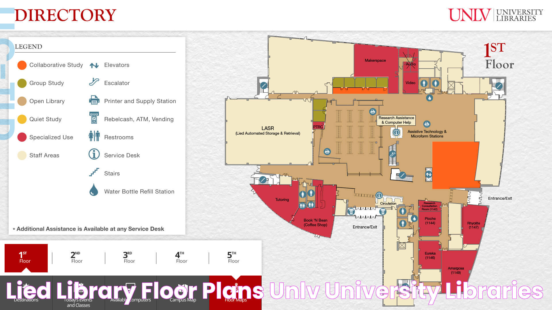 Lied Library Floor Plans UNLV University Libraries