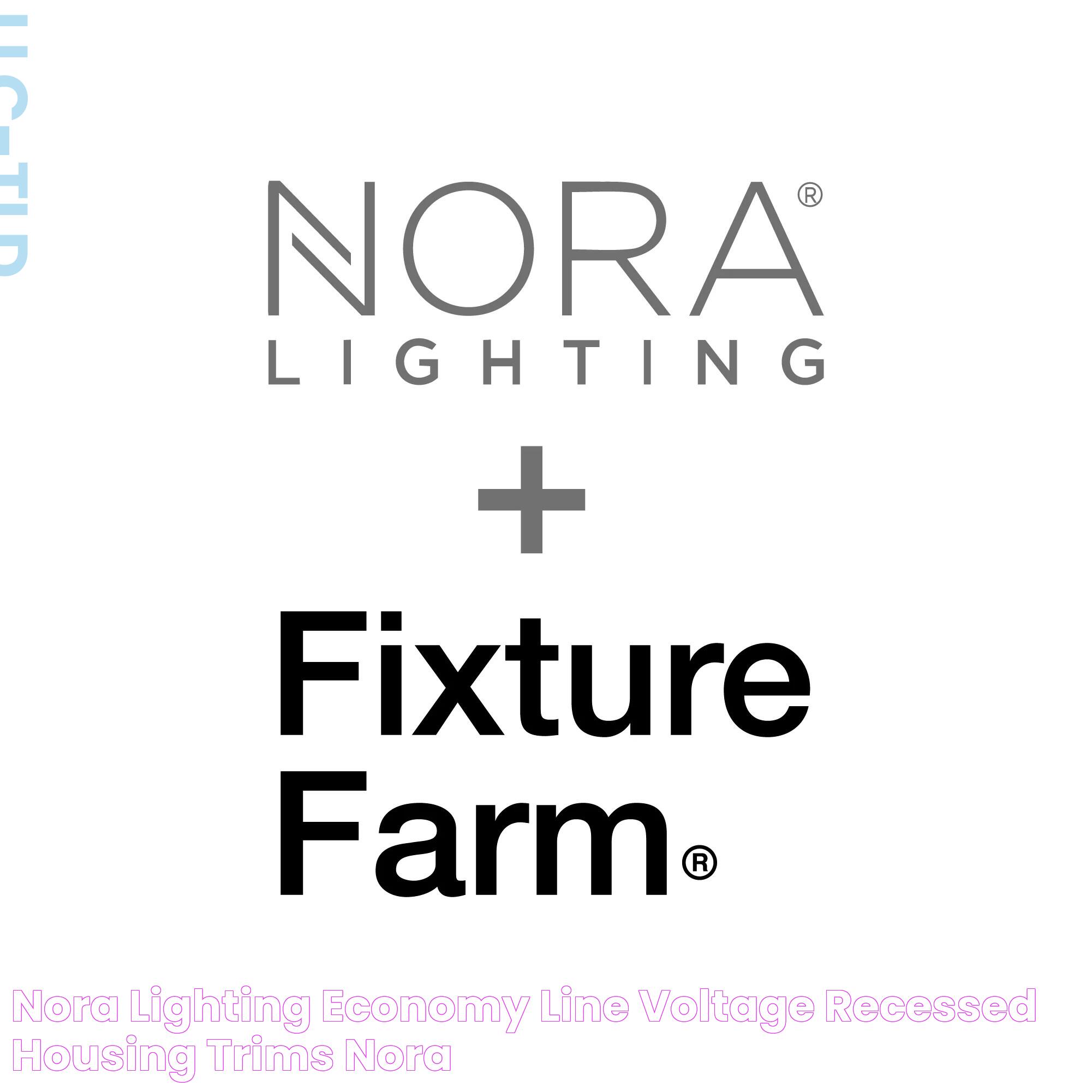 Nora Lighting ECONOMY Line Voltage Recessed Housing & Trims Nora