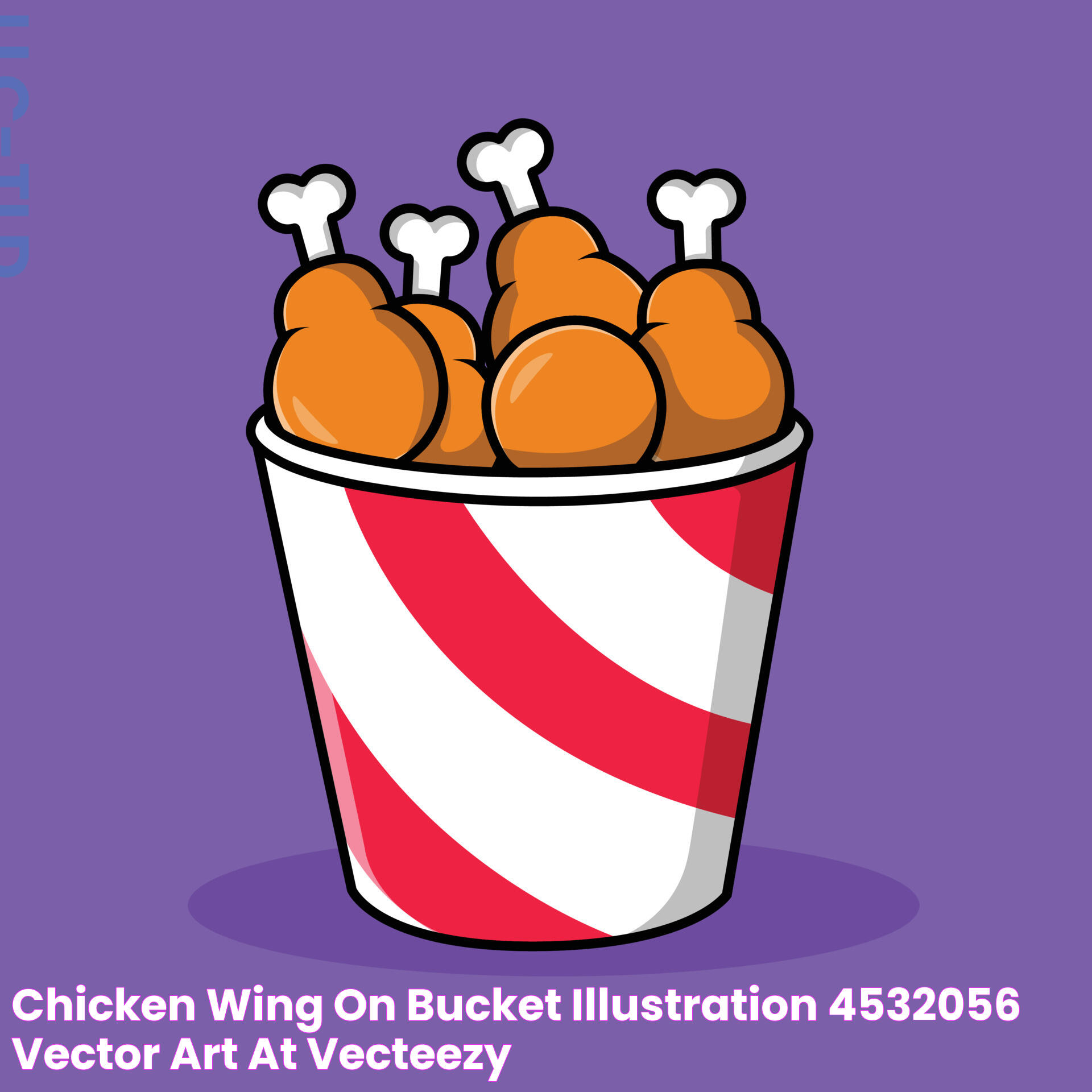 Chicken Wing On Bucket Illustration 4532056 Vector Art at Vecteezy