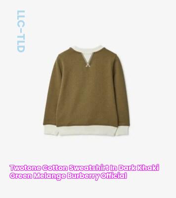 Twotone Cotton Sweatshirt in Dark khaki green melange Burberry® Official