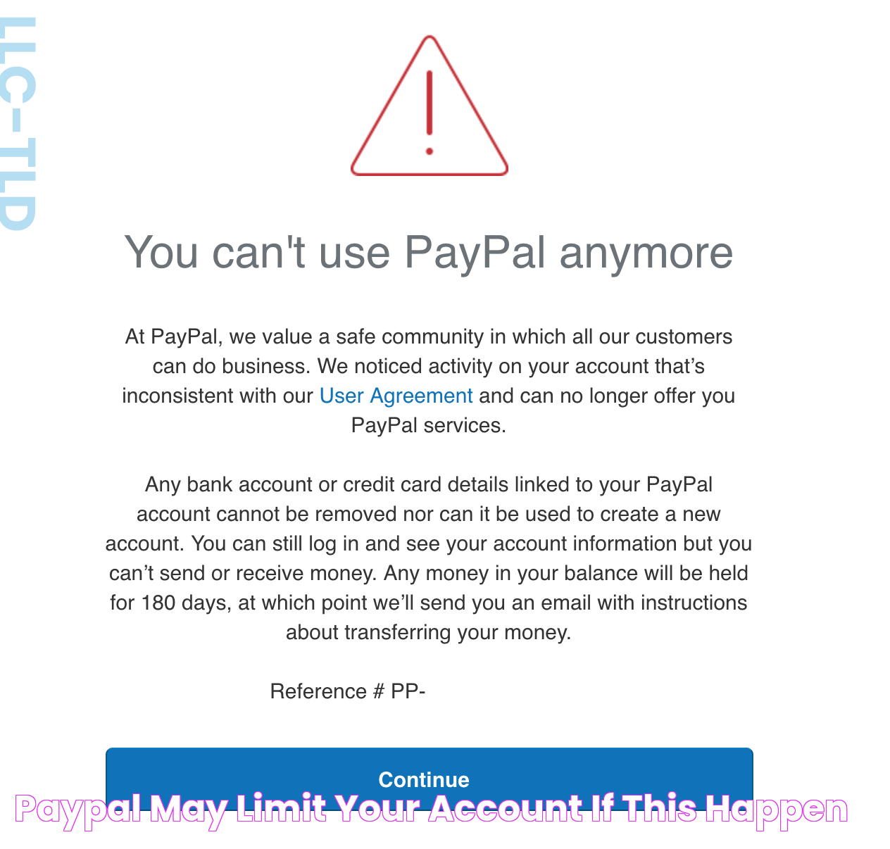 PayPal May Limit Your Account if this happen