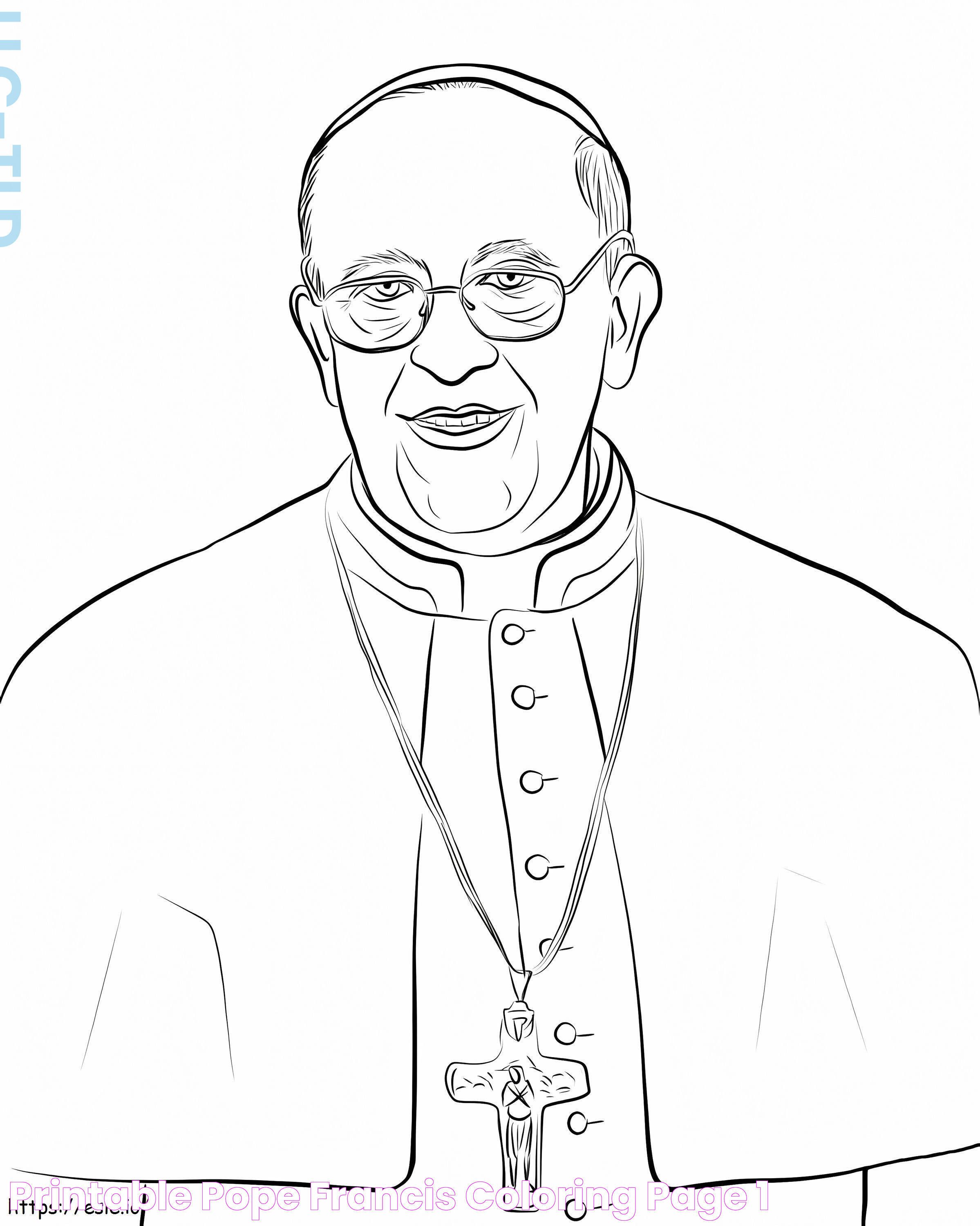 Printable Pope Francis coloring page