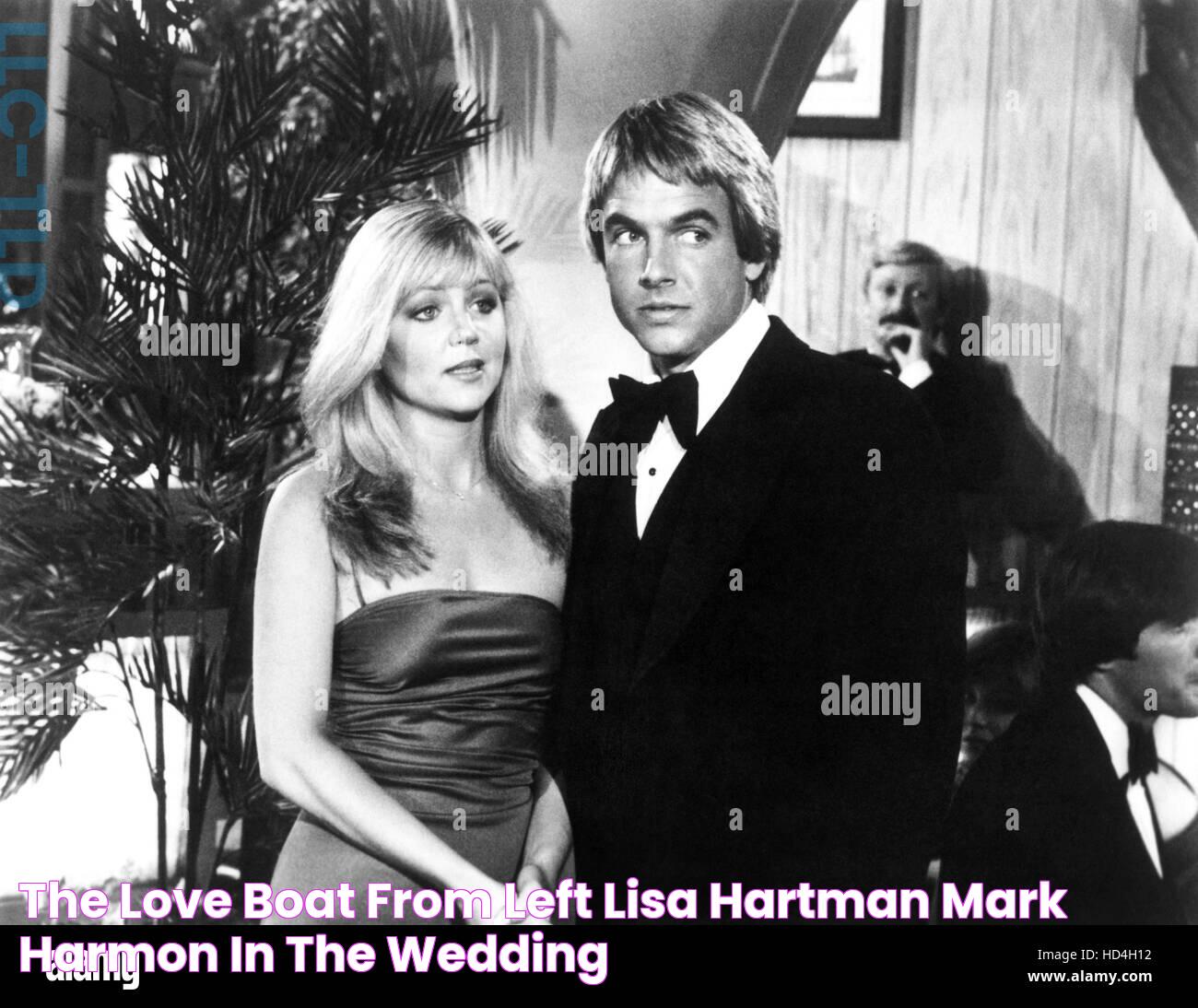 THE LOVE BOAT, from left Lisa Hartman, Mark Harmon in 'The Wedding