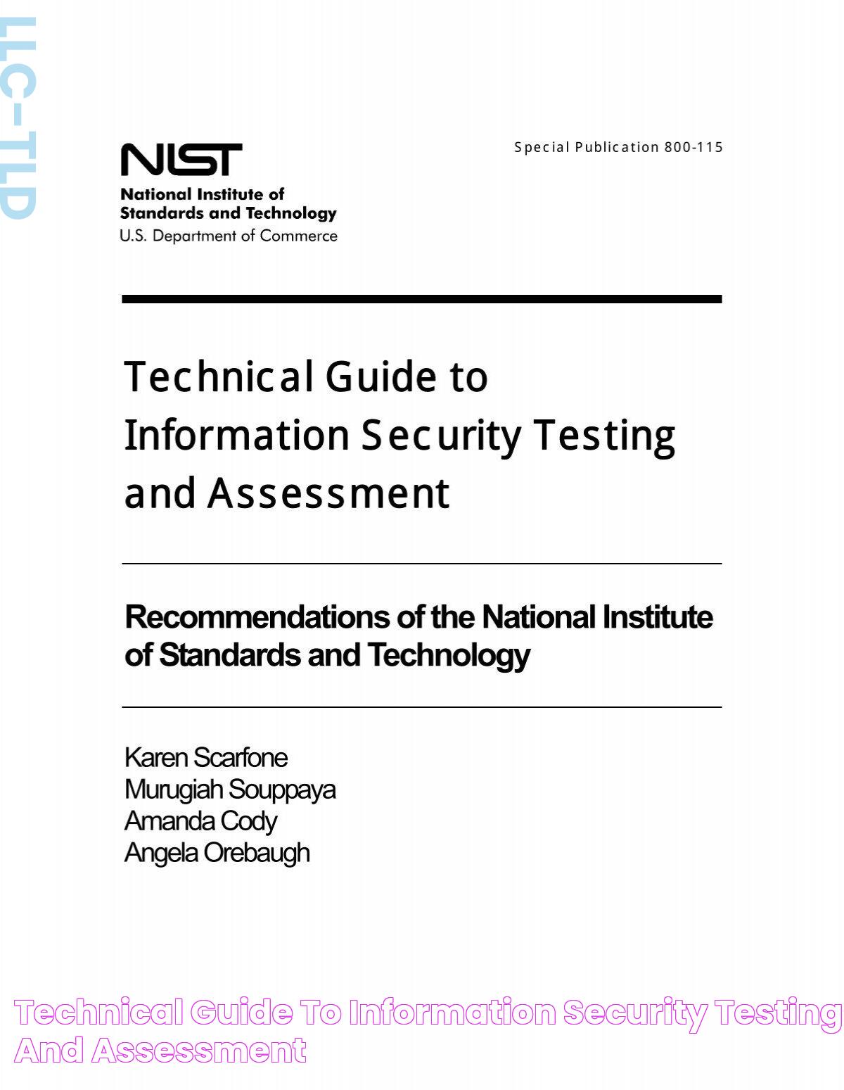 Technical Guide to Information Security Testing and Assessment