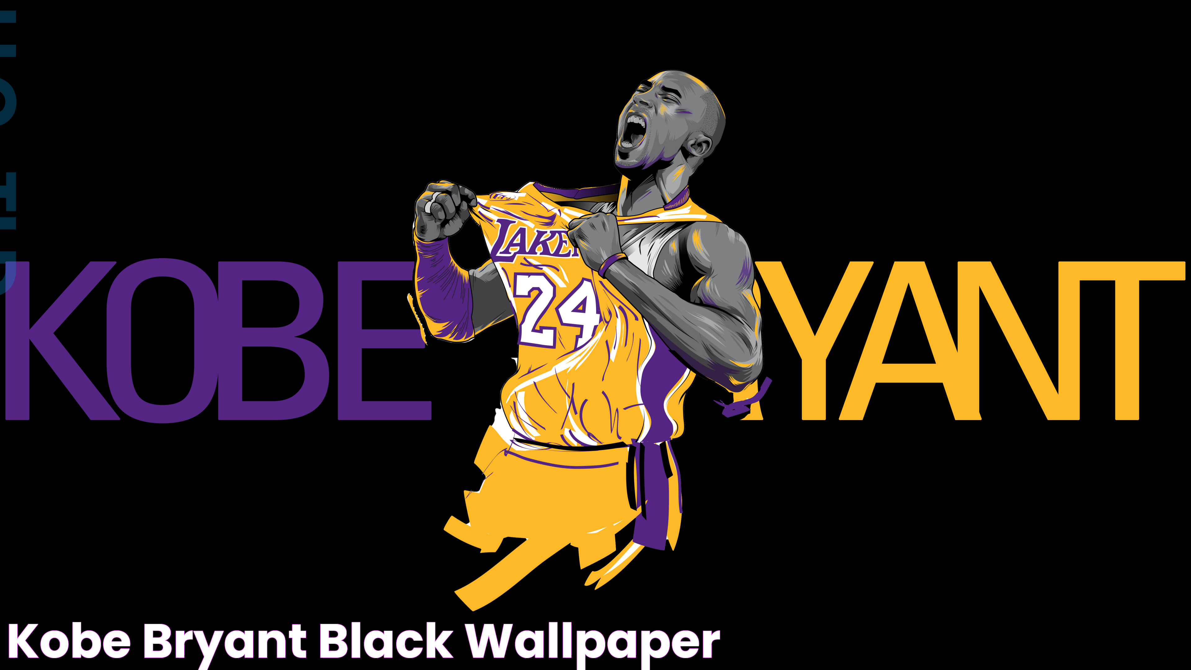 Kobe Bryant Black Wallpaper