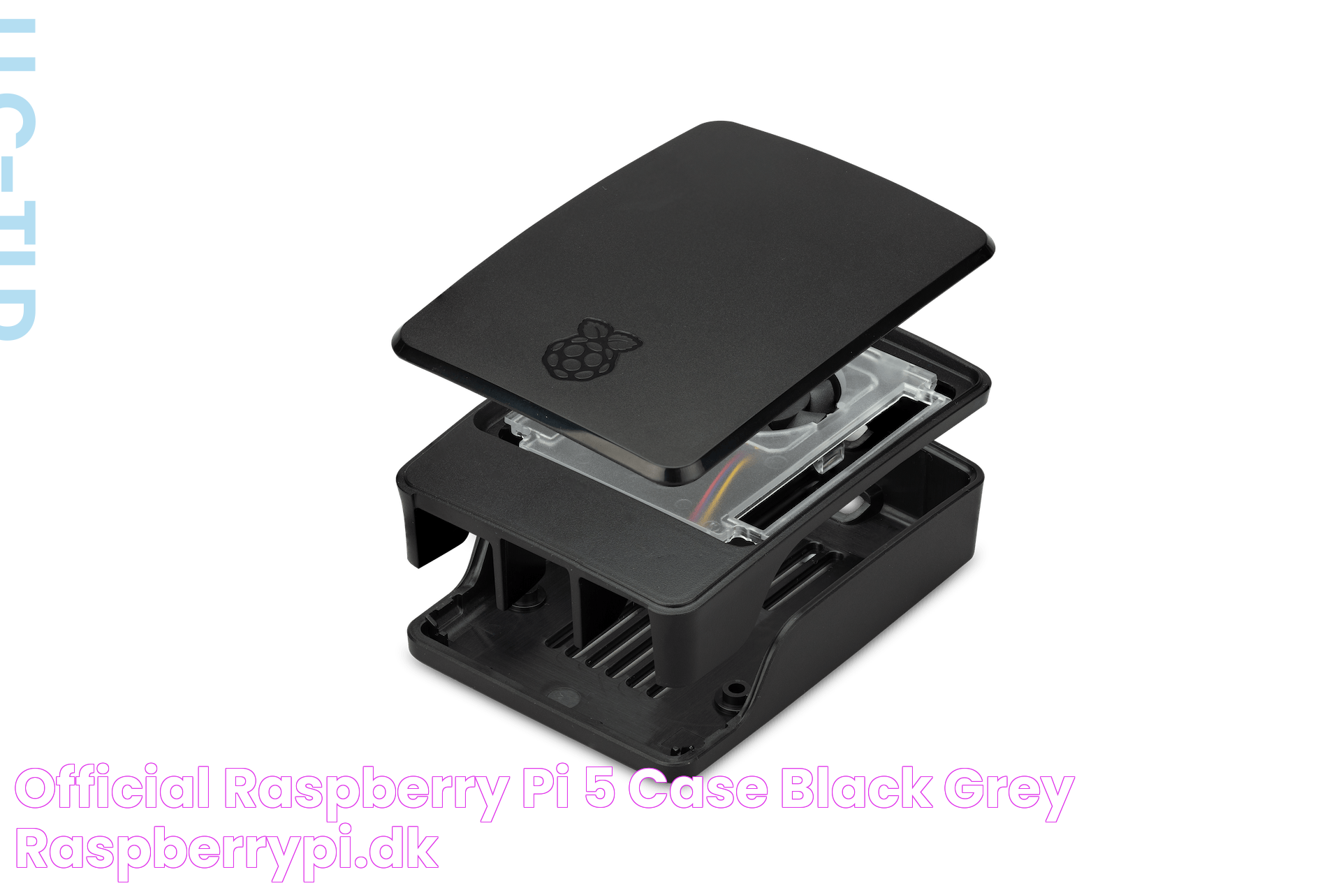 Official Raspberry Pi 5 Case Black/Grey • RaspberryPi.dk