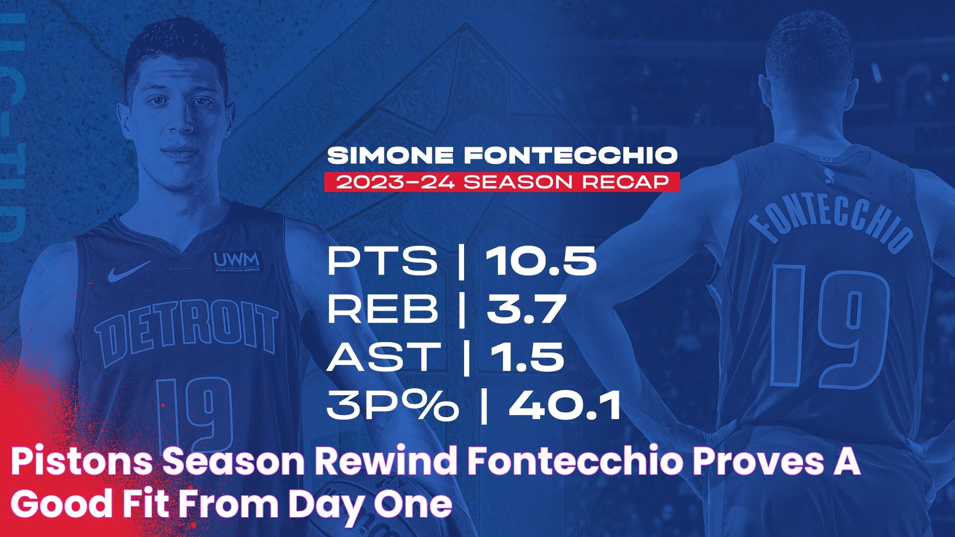 Pistons Season Rewind Fontecchio proves a good fit from day one