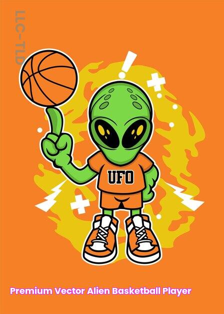 Premium Vector Alien basketball player