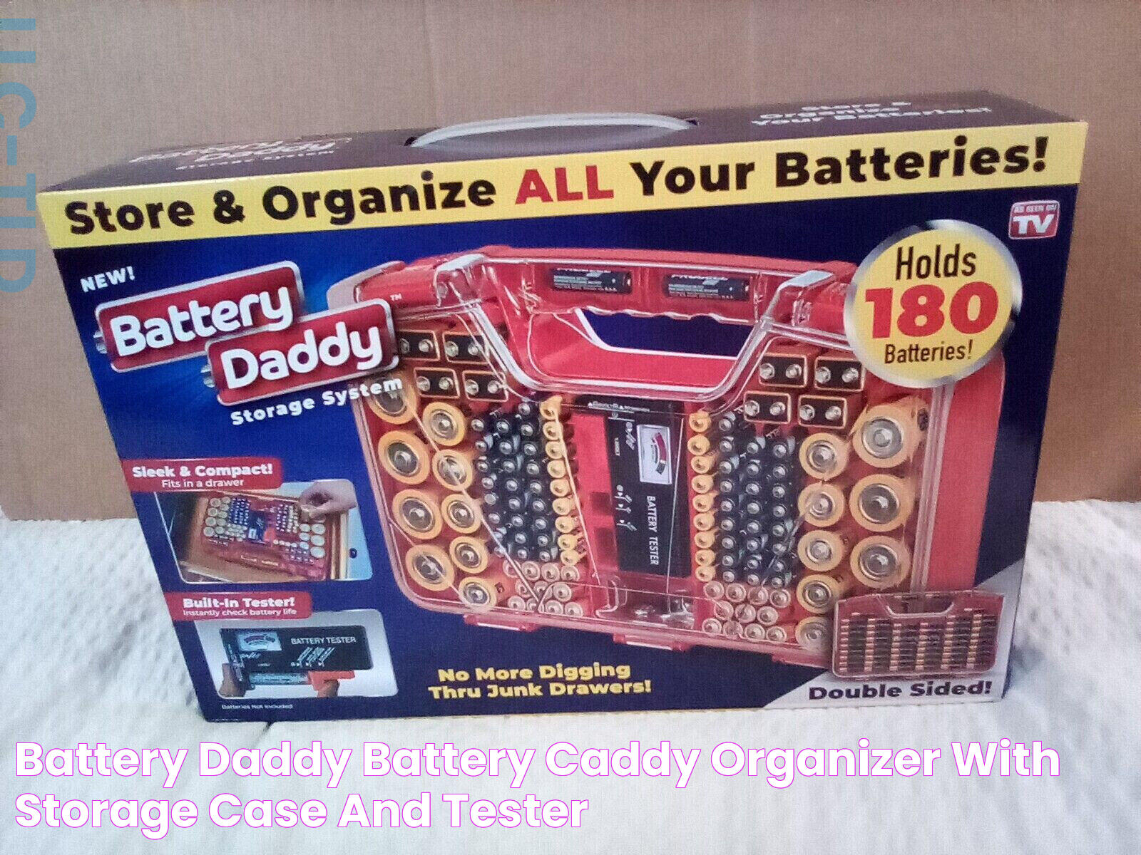 Battery Daddy Battery Caddy Organizer with Storage Case and Tester