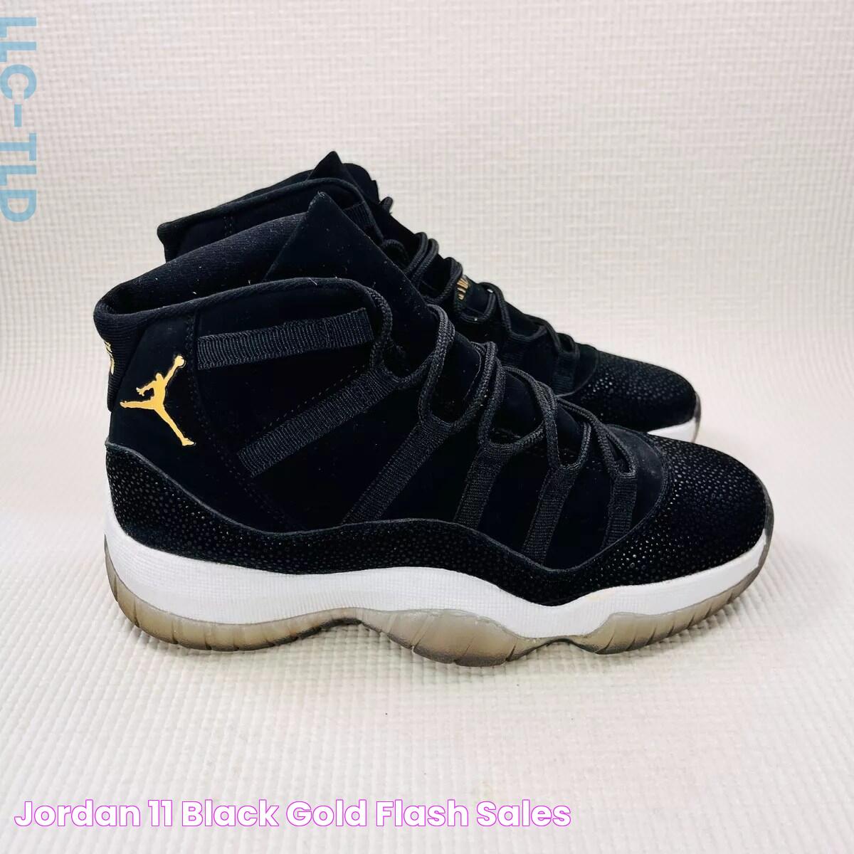 Jordan 11 Black Gold Flash Sales