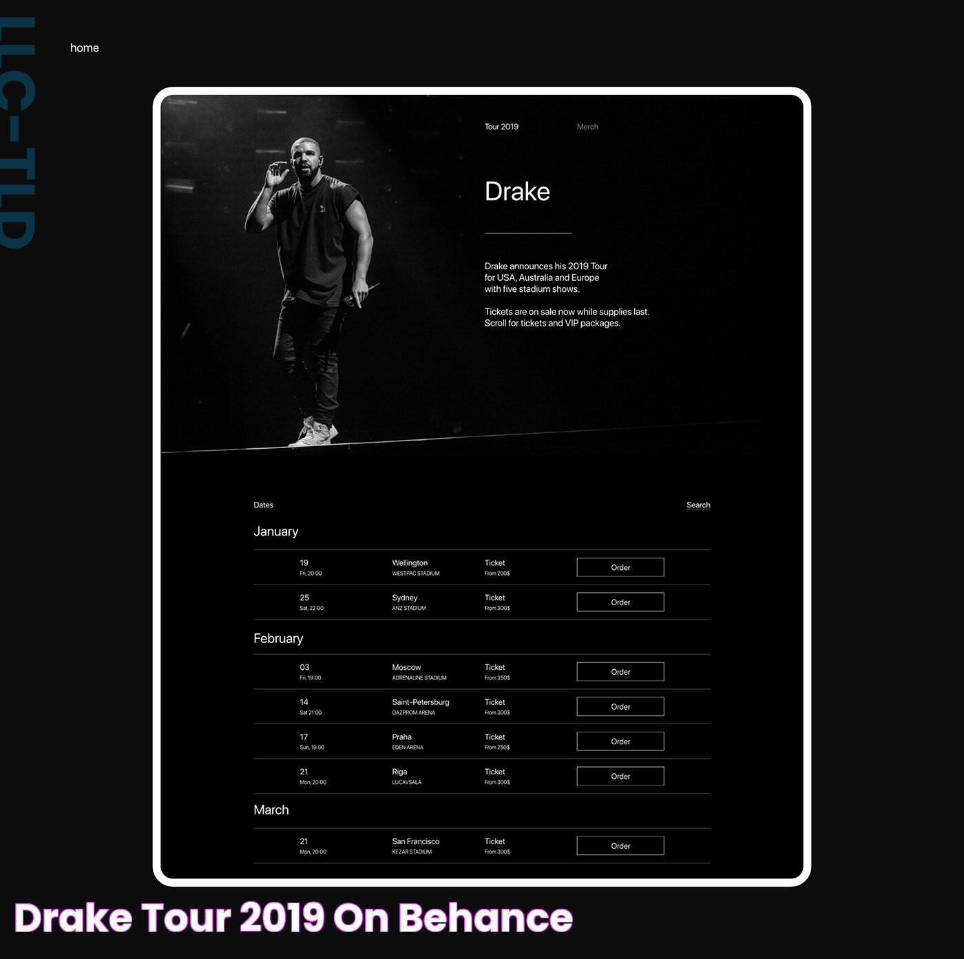 Drake — Tour 2019 on Behance