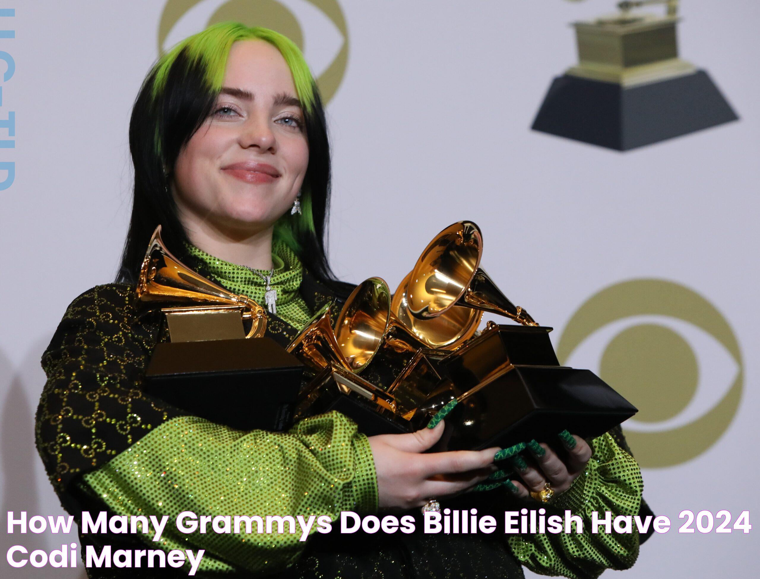 How Many Grammys Does Billie Eilish Have 2024 Codi Marney