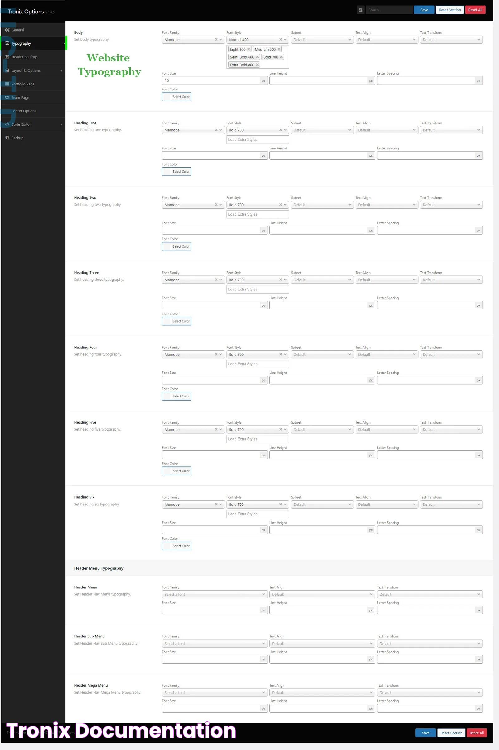 Tronix Documentation