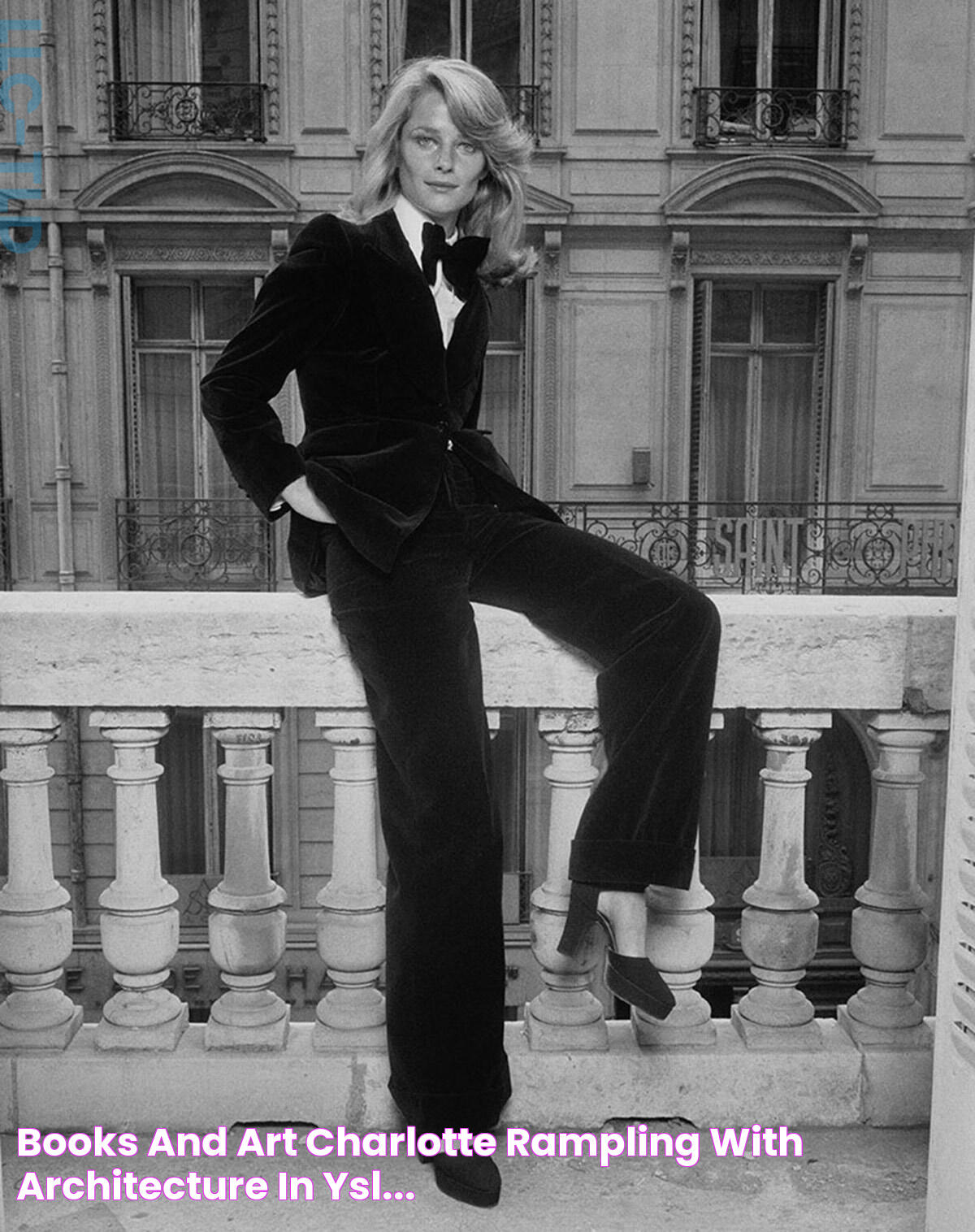 Books and Art Charlotte Rampling with architecture in YSL...